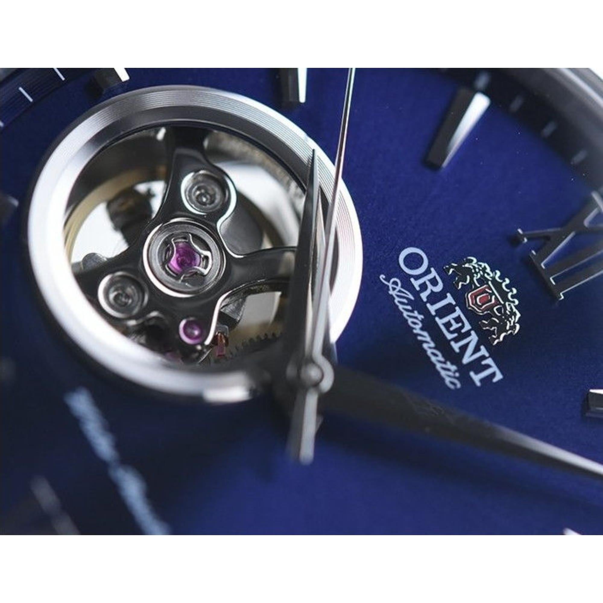 Orient Contemporary 38.5mm Open Heart Blue Dial Steel Mens Automatic Watch TAG03001D0