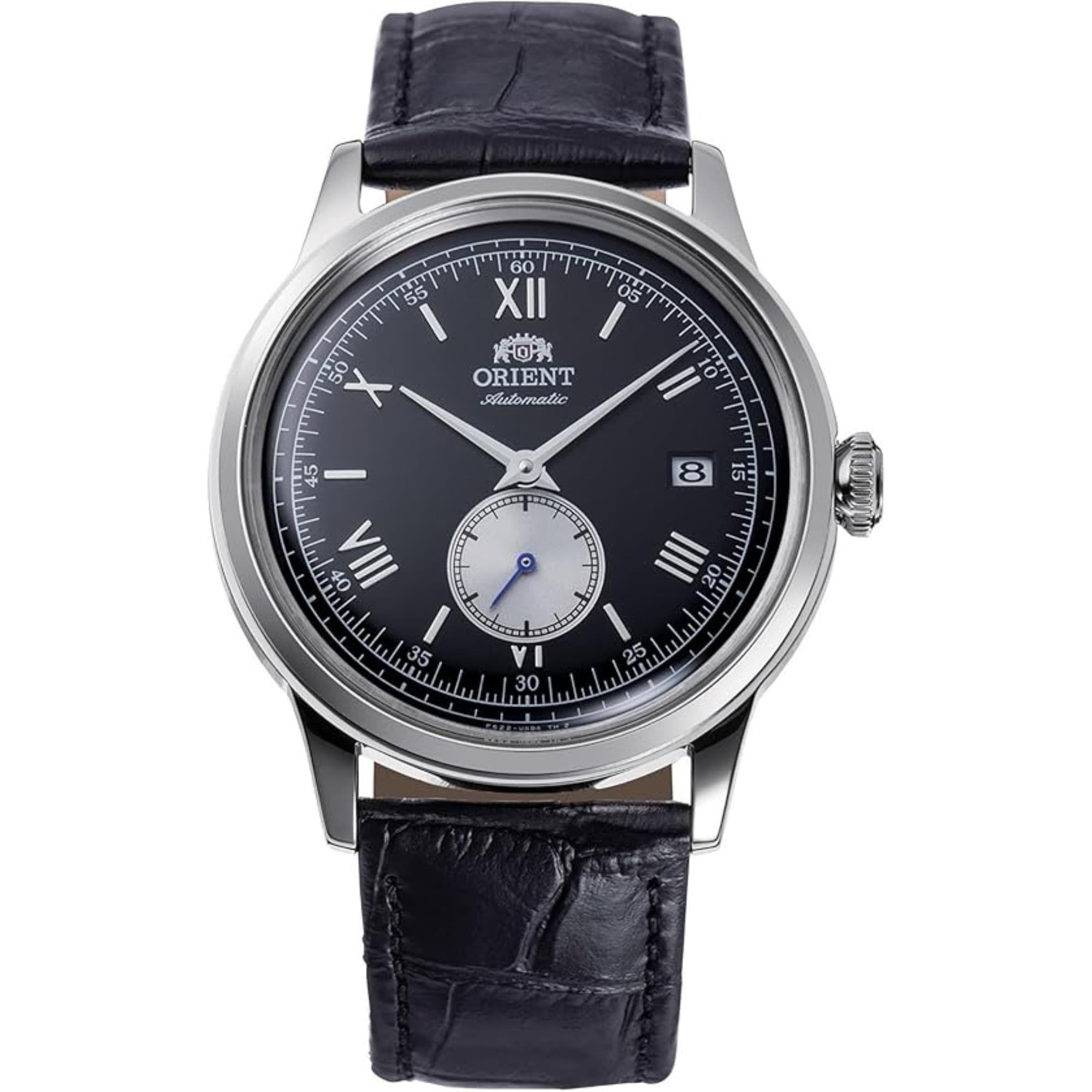 Orient Bambino Version 2 Black Dial Leather Strap Unisex Dress Watch RA-AP0101B30B