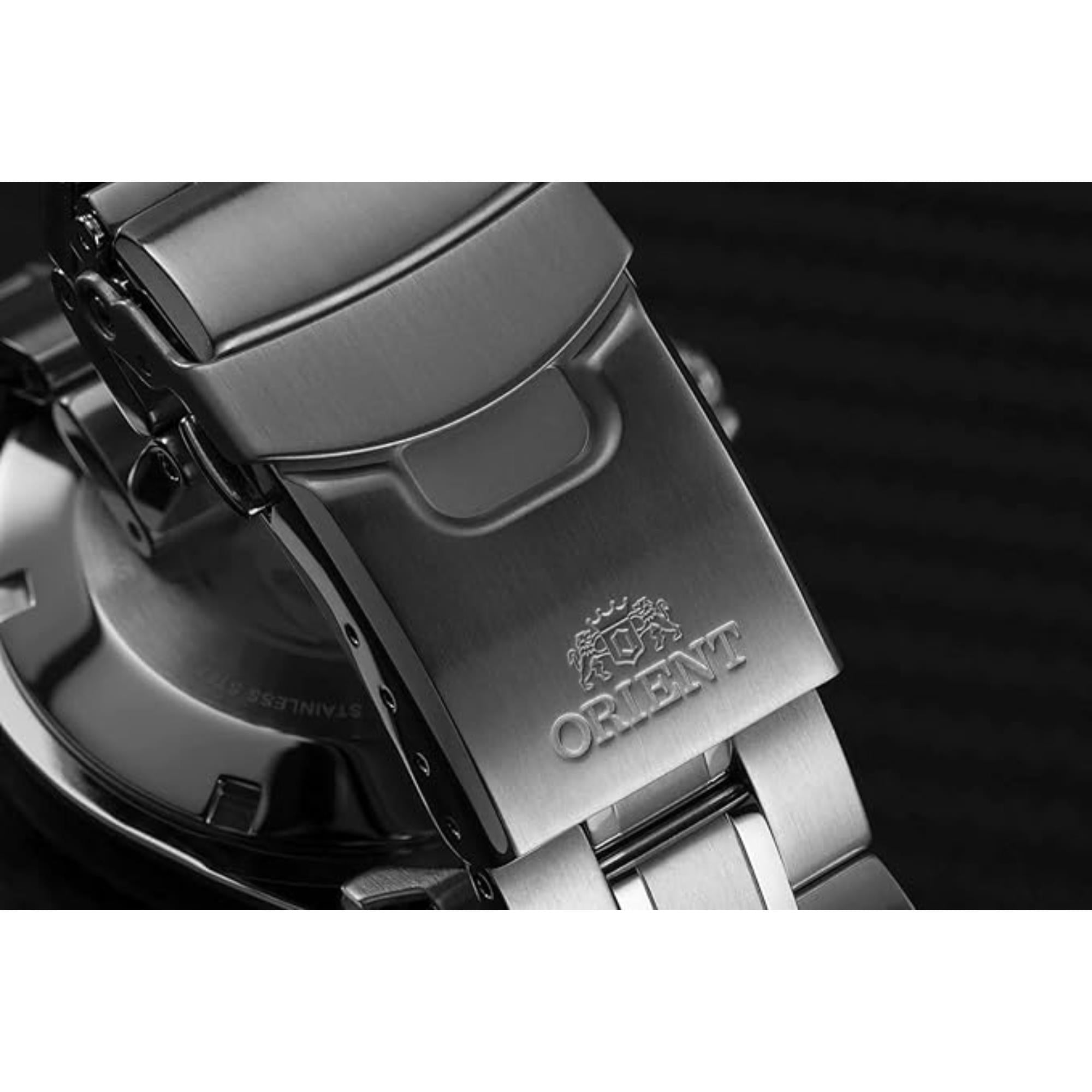 Orient Mako 41,5 mm Blaues Zifferblatt Stahl Herren Automatik Uhr TAA02005D9