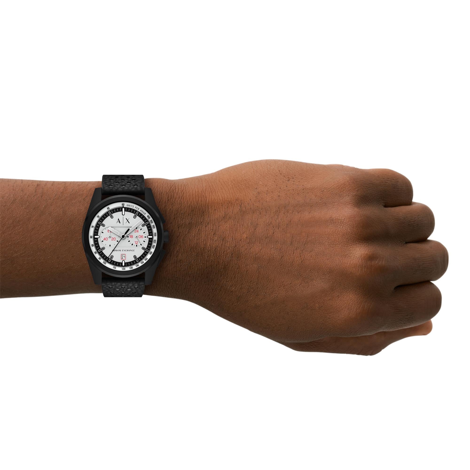 Armani Exchange Gray Dial Rubber Strap Men's Watch AX2865