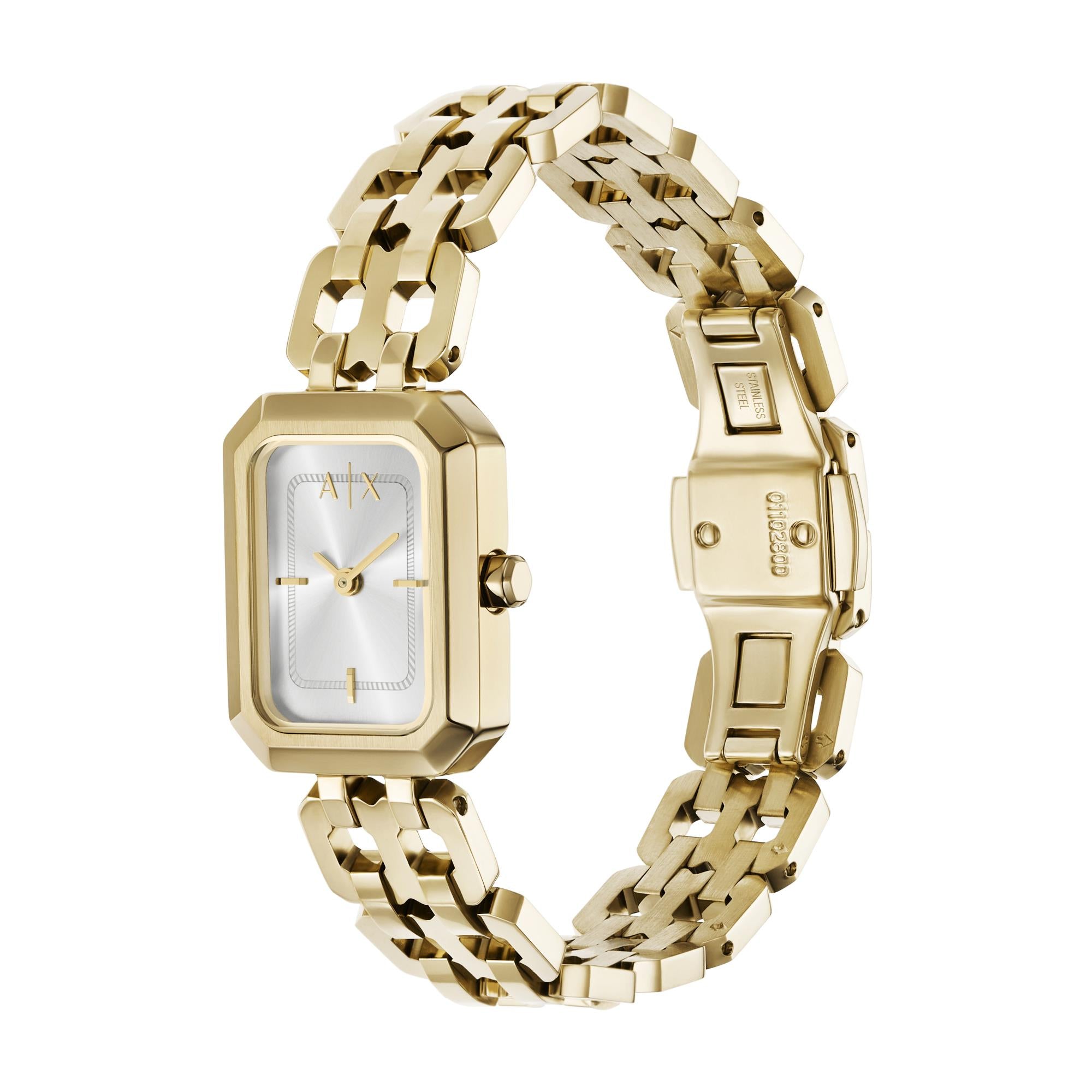 Armani Exchange Faye 27mm Silver Dial Steel Ladies Quartz Watch AX5811