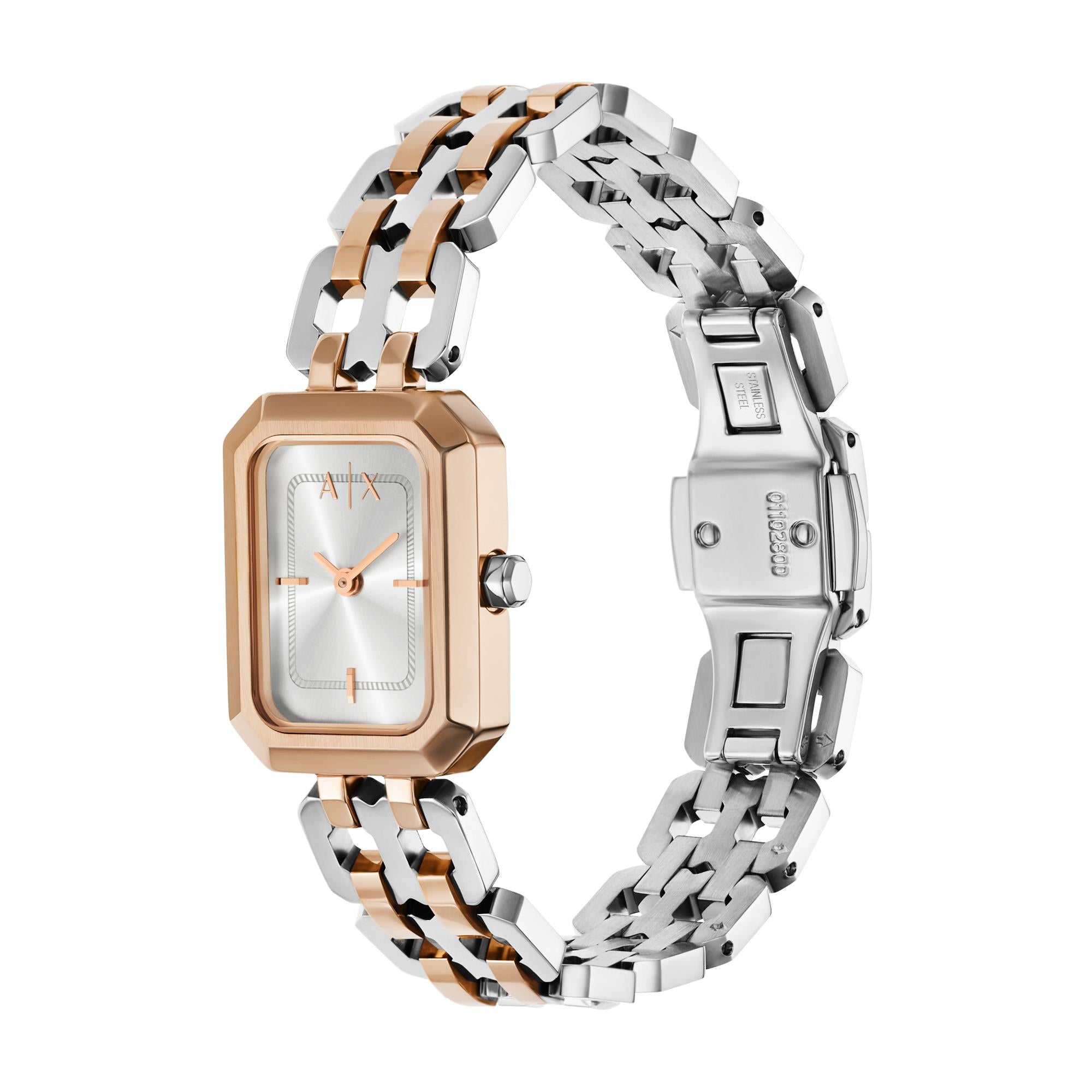 Armani Exchange Faye 27mm Silbernes Zifferblatt Stahl Damen Quarz Uhr AX5810