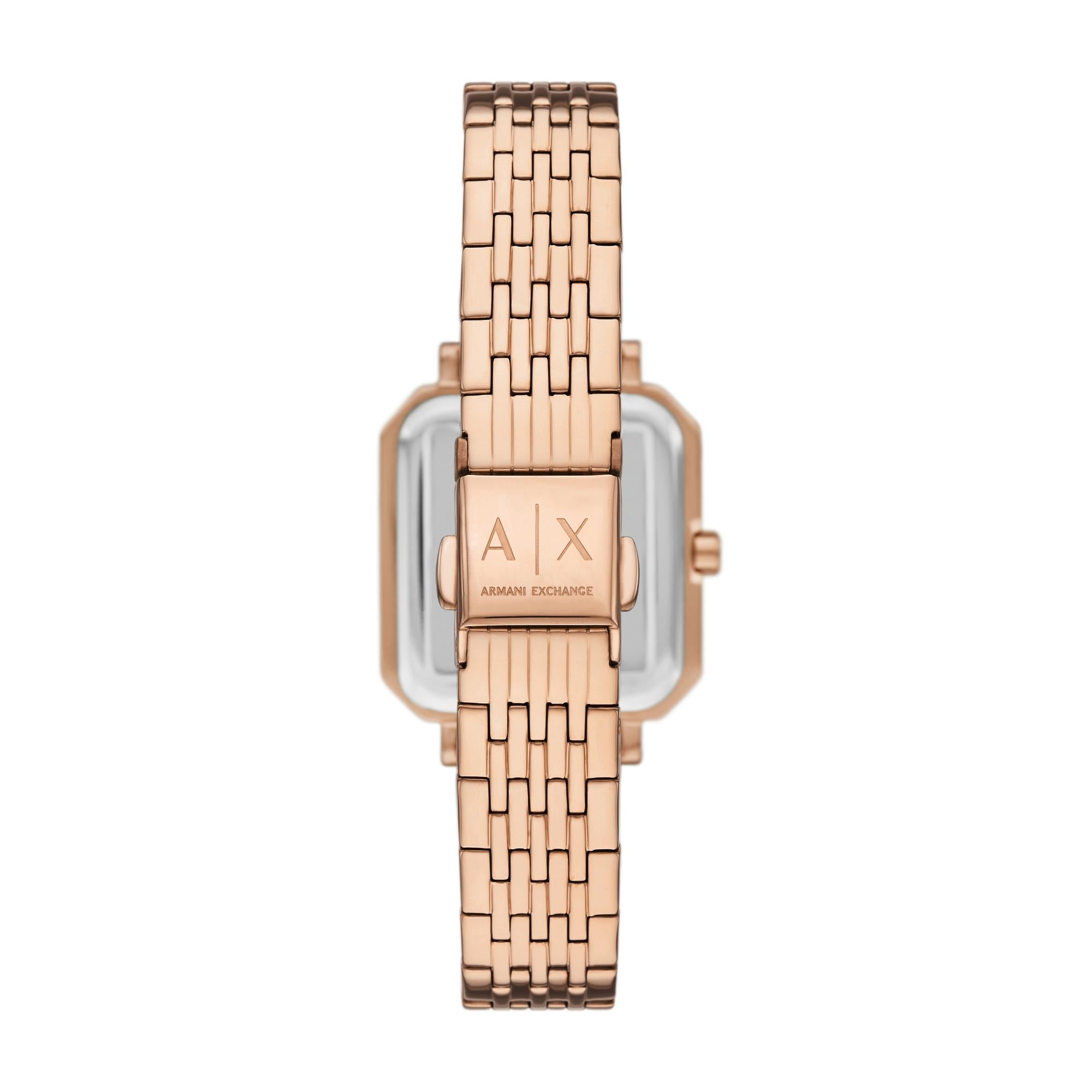 Armani Exchange Leila 27mm Schwarzes Zifferblatt Stahl Damen Quarz Uhr AX5729