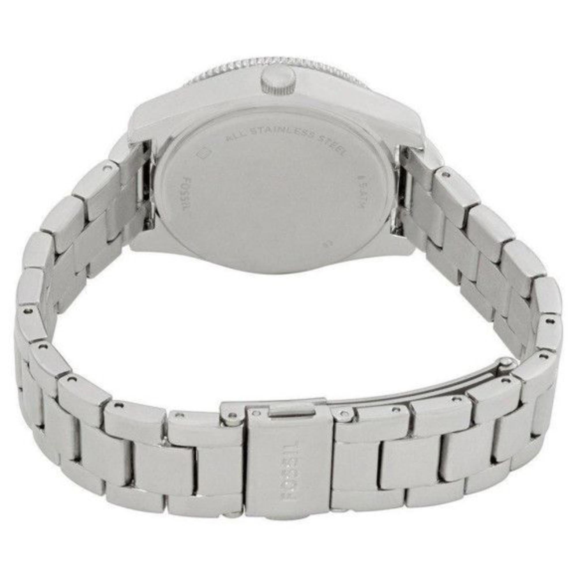 Fossil Scarlette 32mm Silver Dial Steel Ladies Quartz Watch ES4317