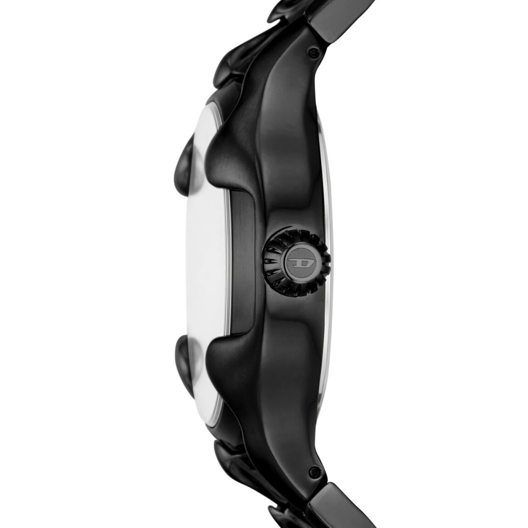 Diesel Vert Schwarzes Zifferblatt Edelstahlarmband Herrenuhr DZ2187