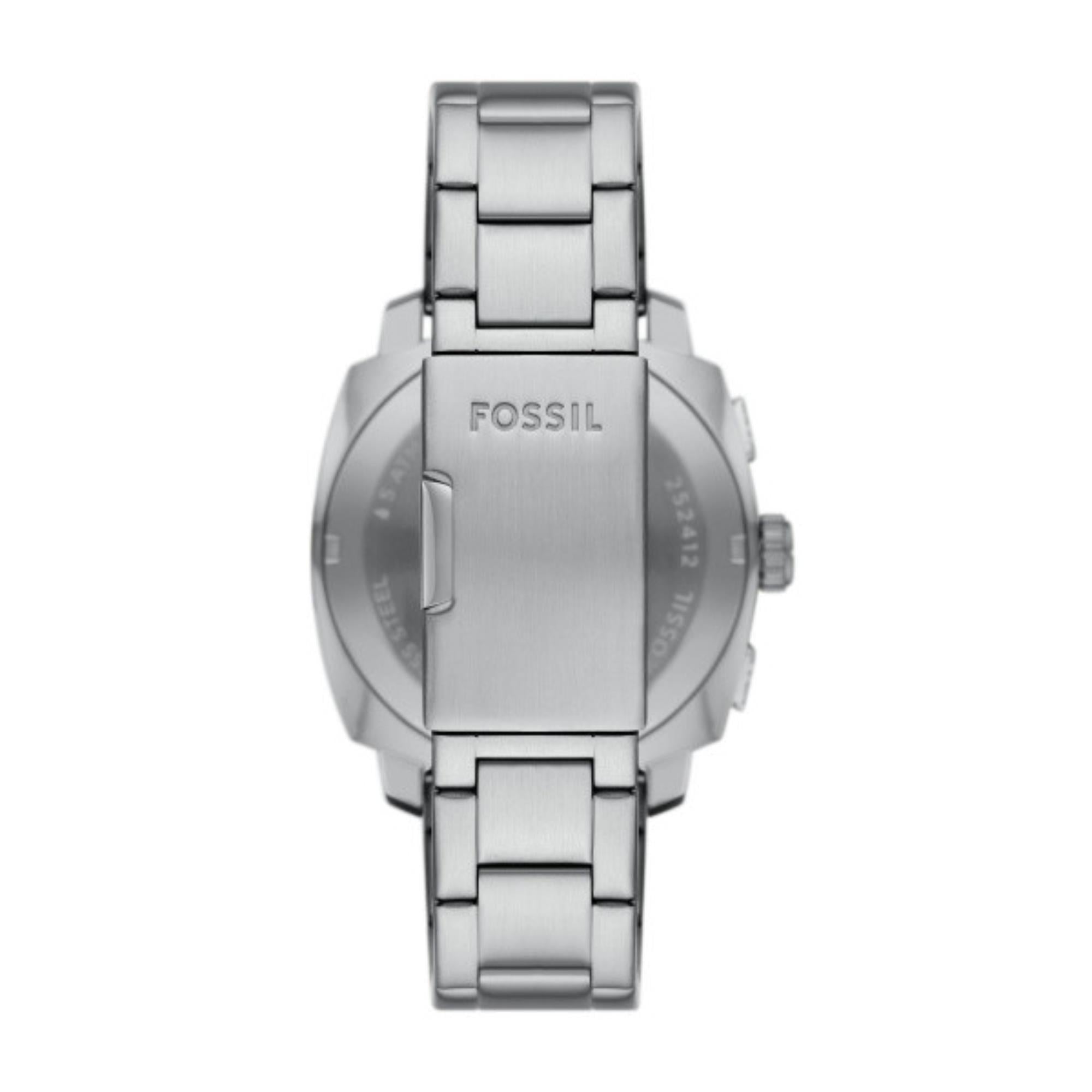 Fossil Machine 44mm Chronograph Black Dial Steel Mens Quartz Watch FS6095