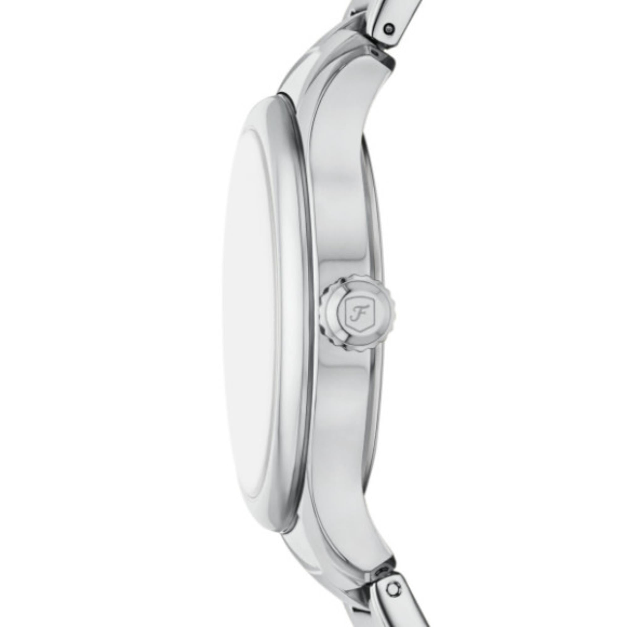 Fossil Gilmore 38mm Silbernes Zifferblatt Stahl Damen Quarz Uhr ES5393