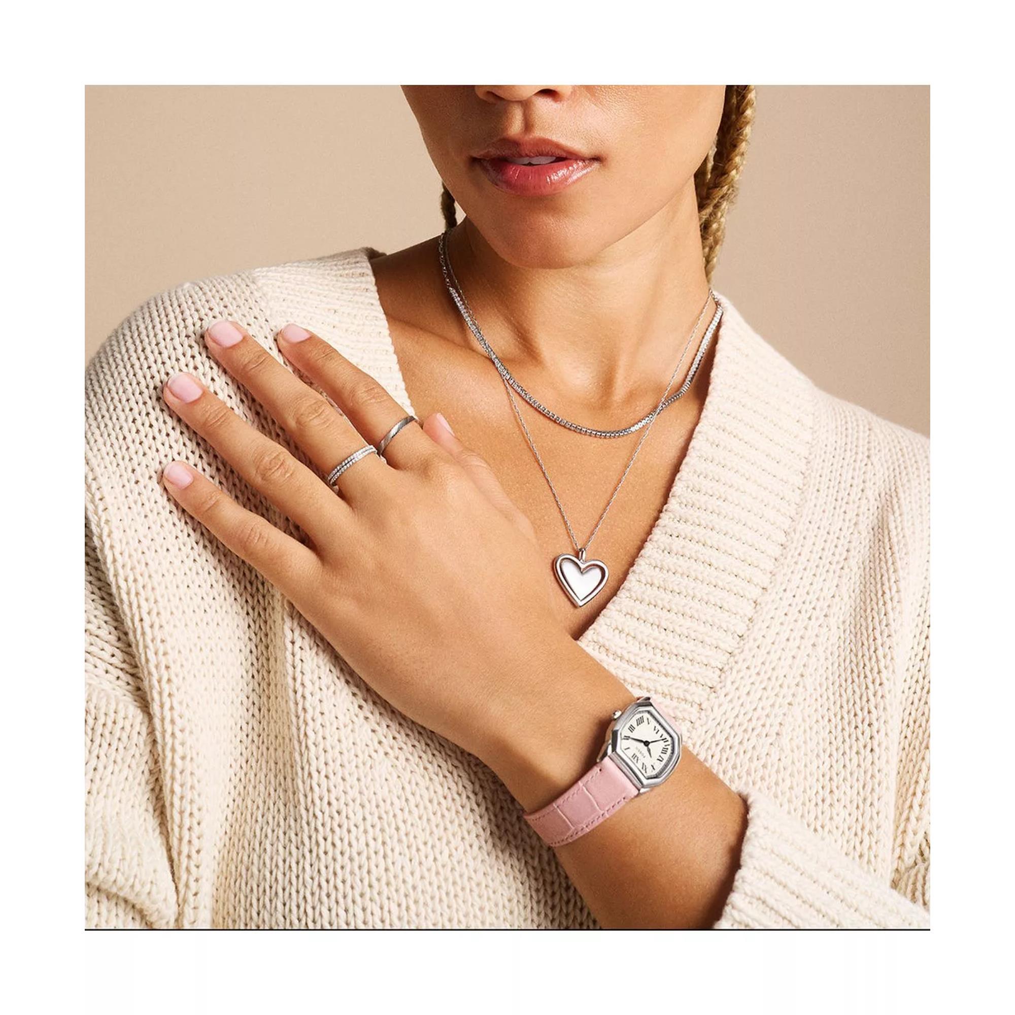 Fossil Harlow 27mm Cream Dial Leather Ladies Quartz Watch ES5406