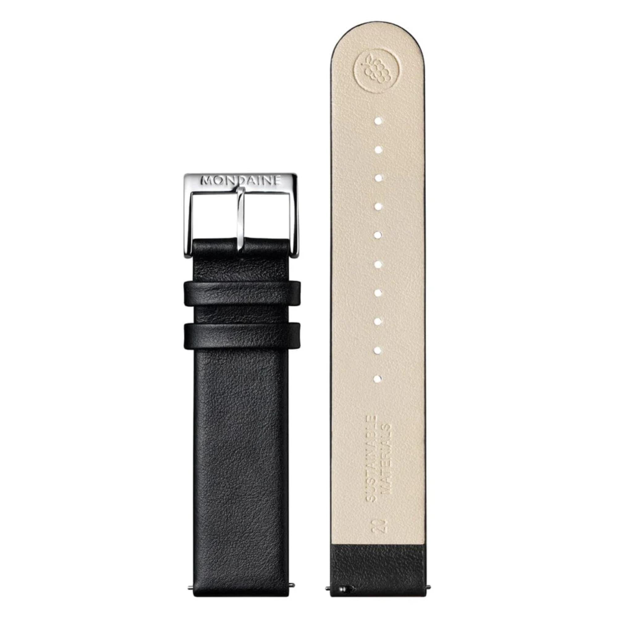 Mondaine Evo2 40mm Uhr mit weißem Zifferblatt und Leder für Herren MSE.40210.LBV