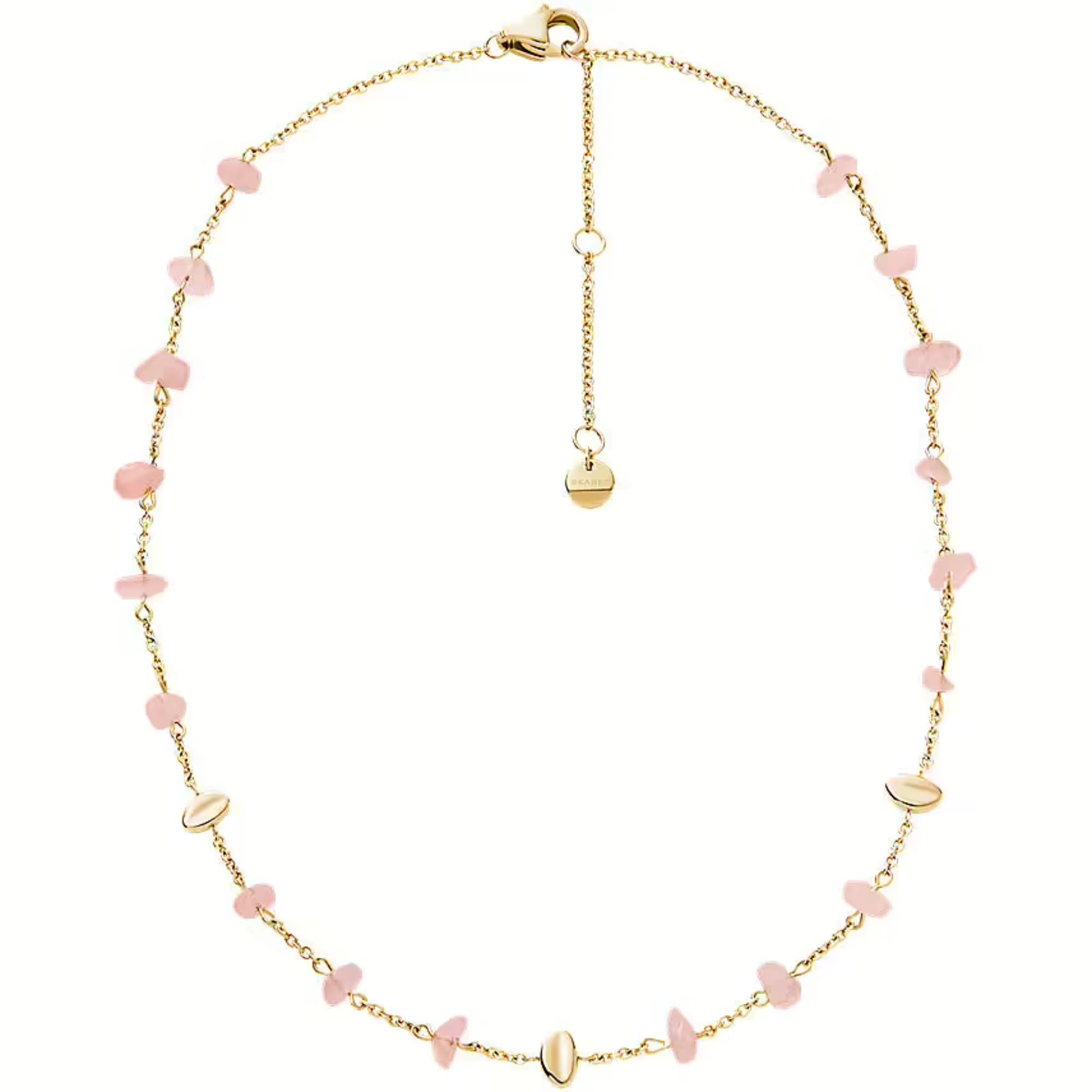 Skagen Anja Rose Quartz Gold-Tone Ladies Necklace SKJ1865710