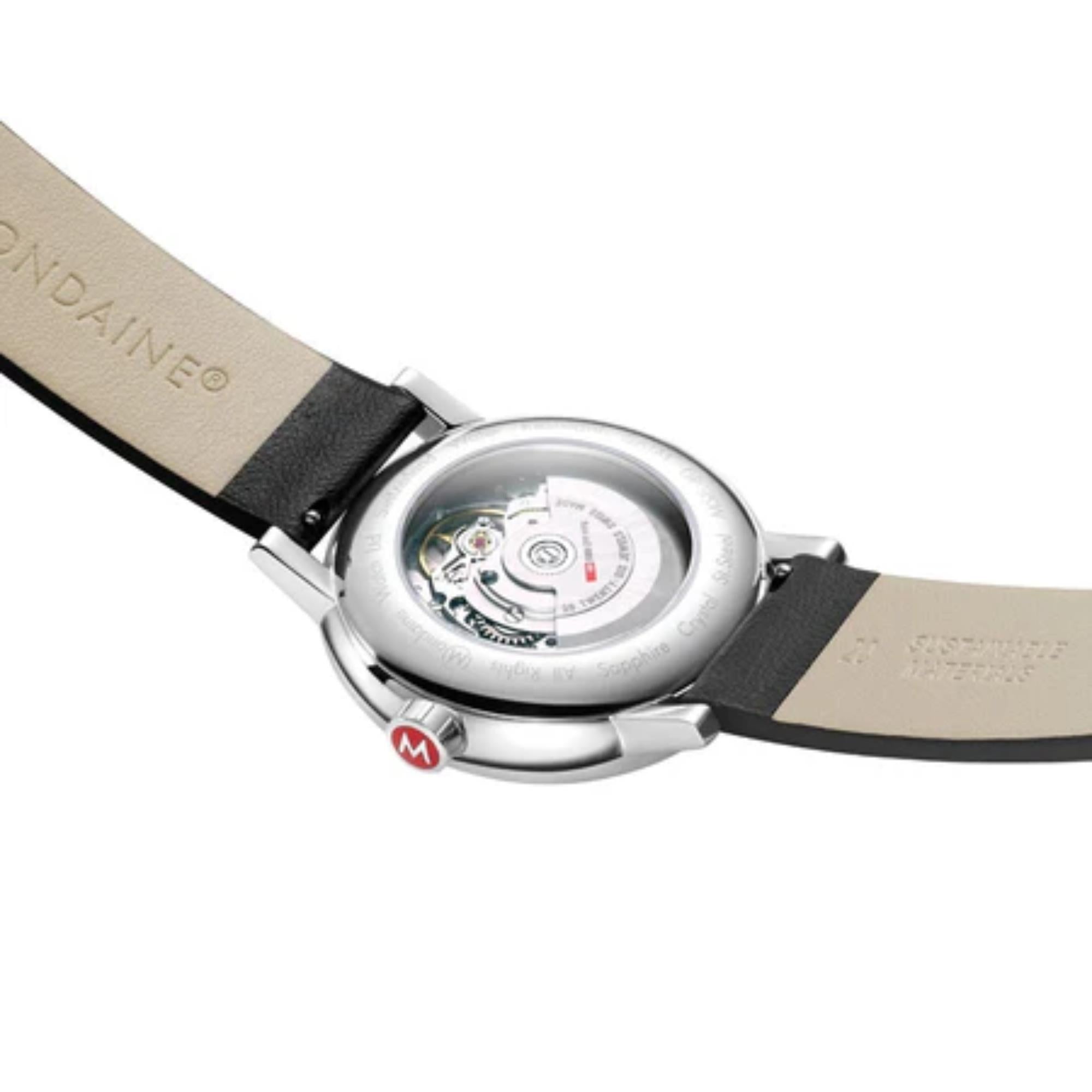 Mondaine Evo2 40mm White Dial Leather Mens Automatic Watch  MSE.40610.LBV