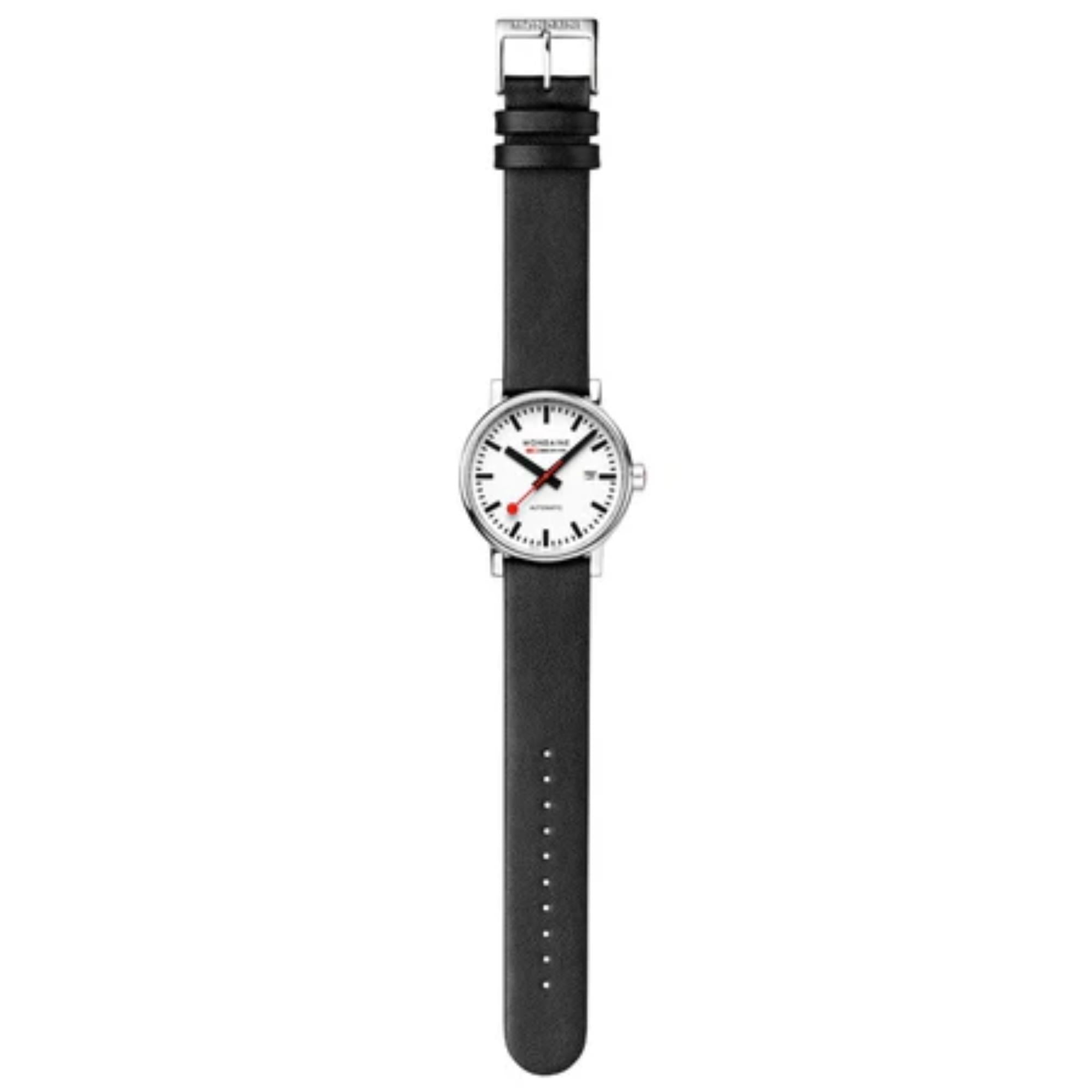 Mondaine Evo2 40mm White Dial Leather Mens Automatic Watch  MSE.40610.LBV