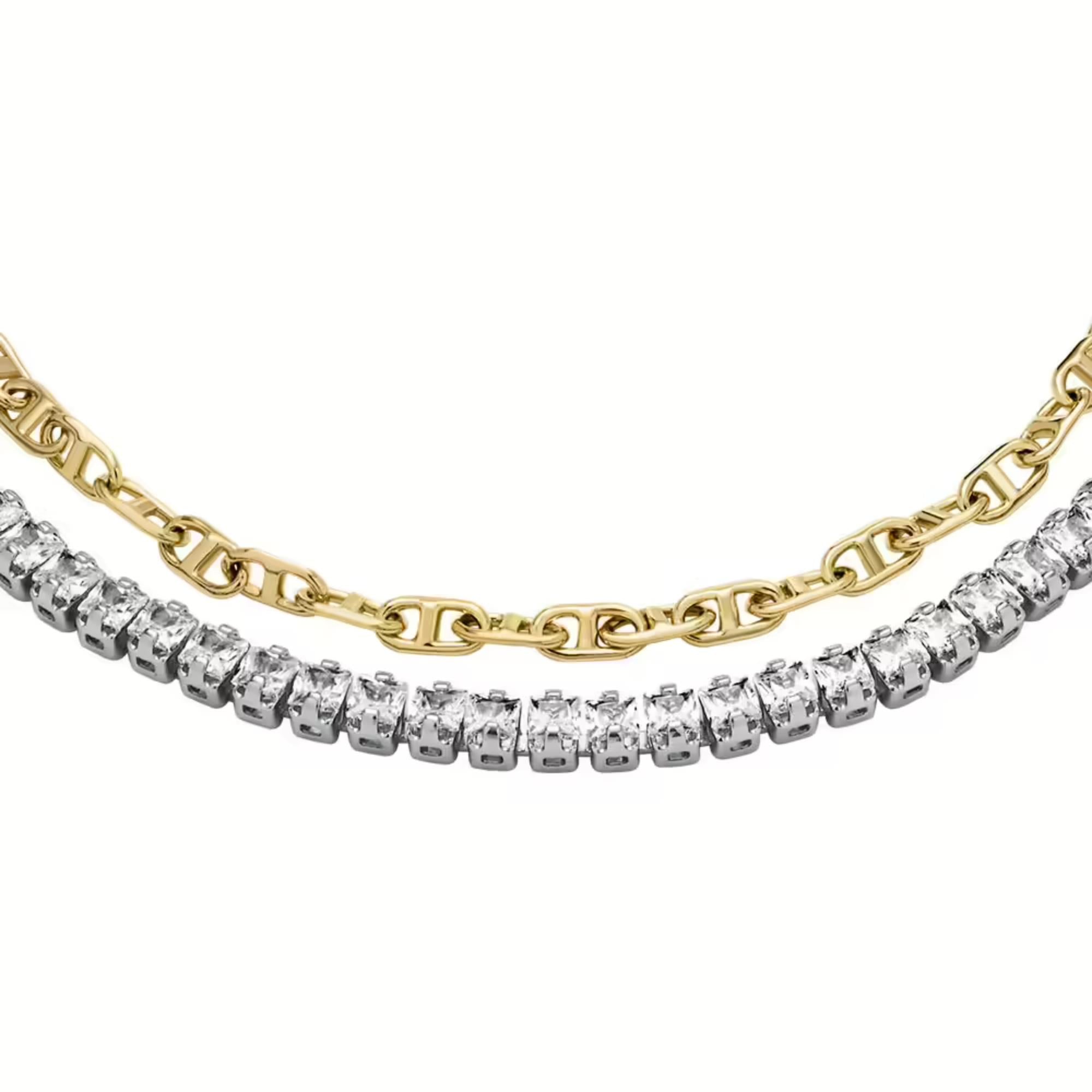 Fossil Heritage D-Link Glitz Tennis Ladies Bracelet JA7281998