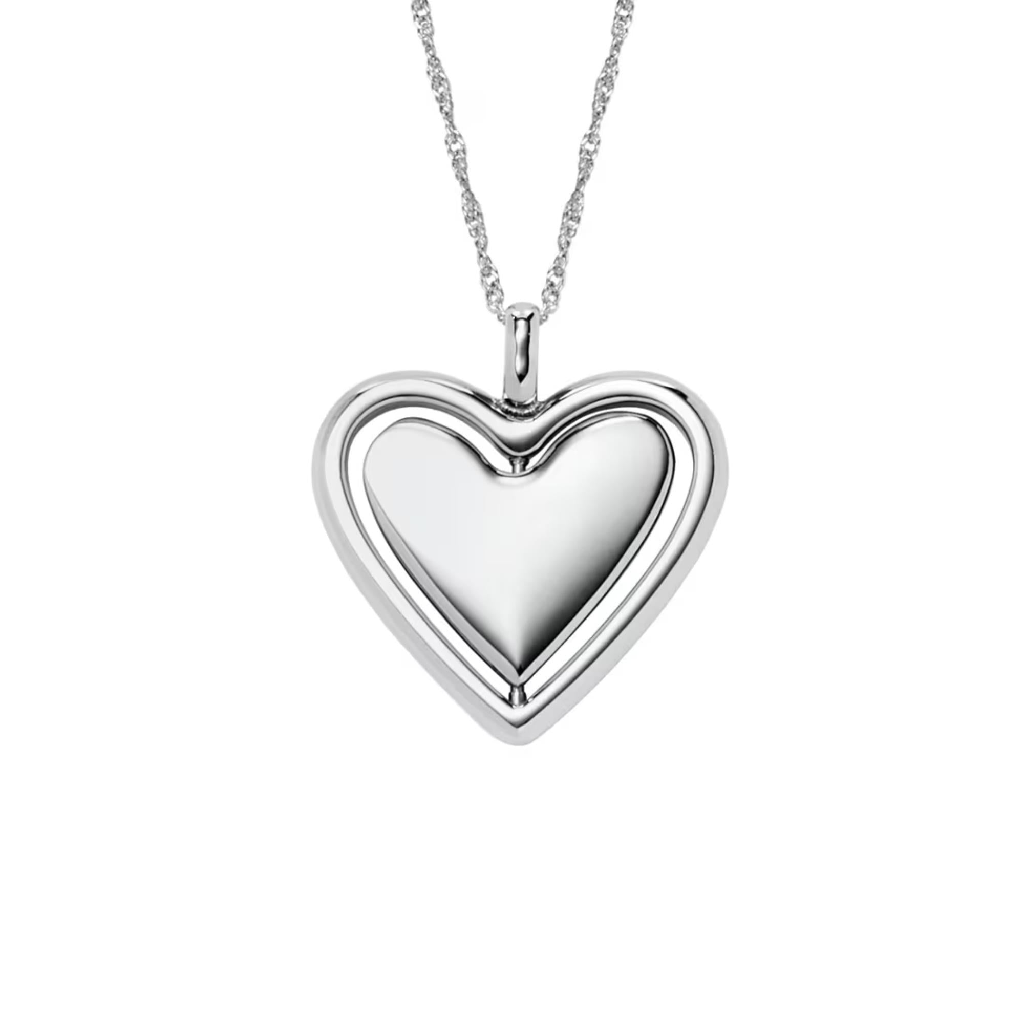 Fossil Legacy Heart Pendant Ladies Necklace JF04836040