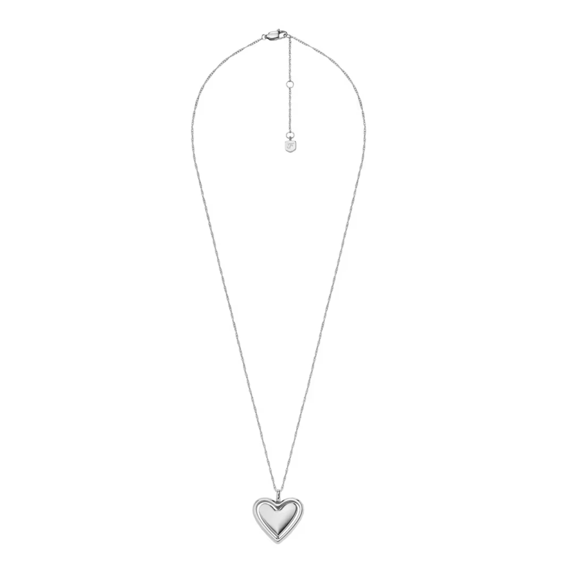 Fossil Legacy Heart Pendant Ladies Necklace JF04836040