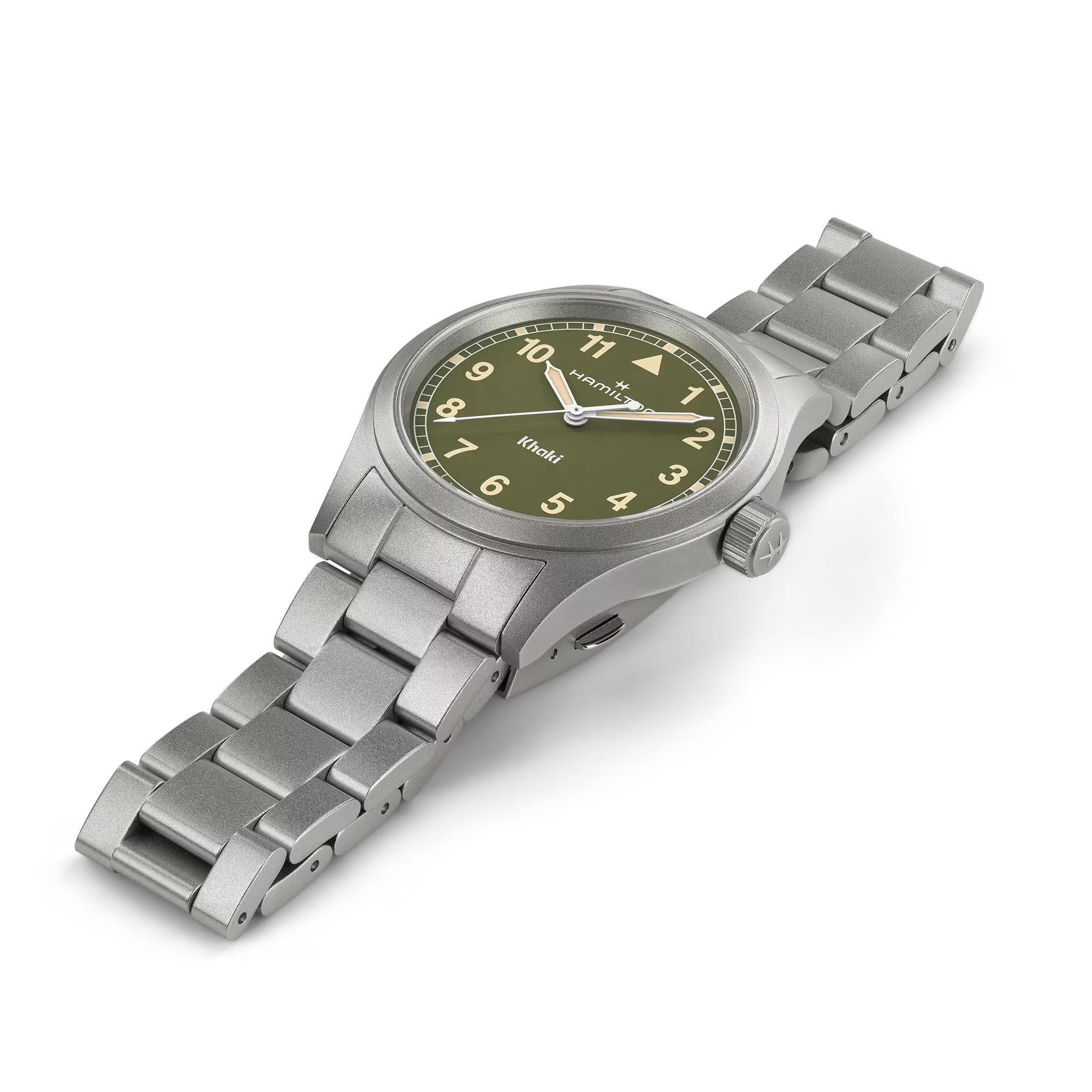 Hamilton Khaki Field H69401160 38mm stainless steel case side profile
