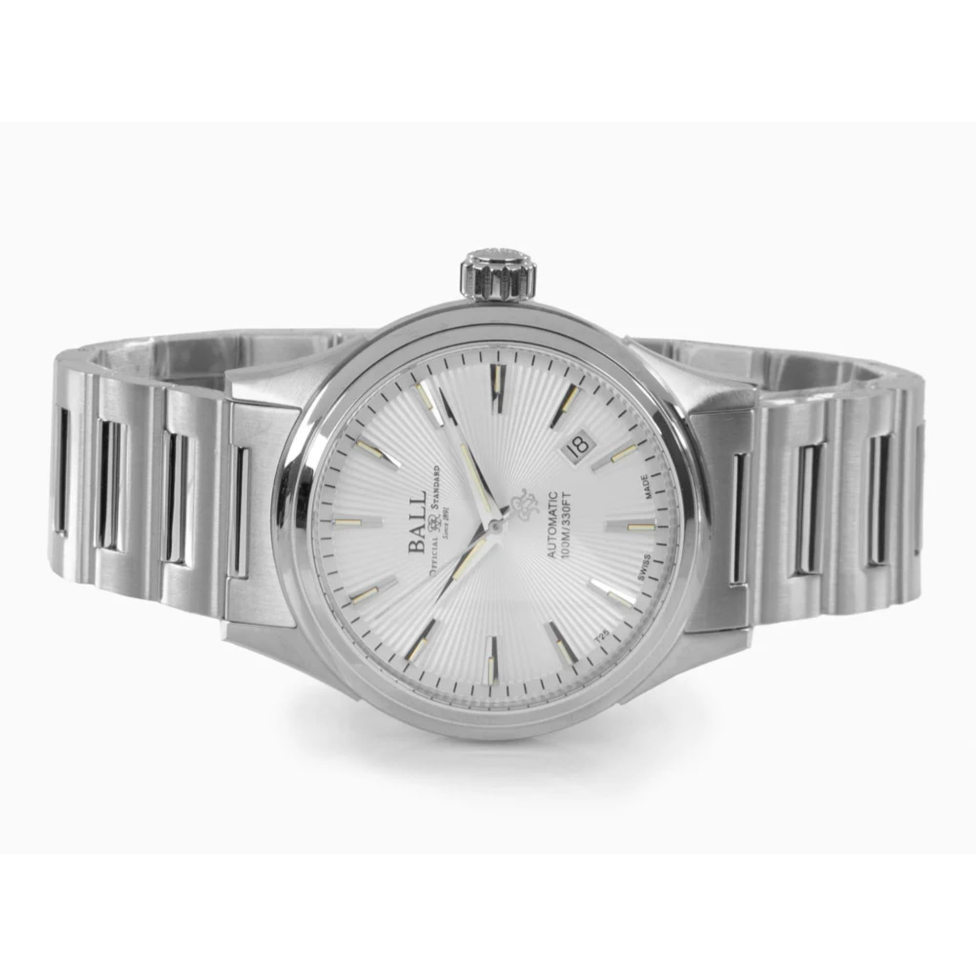 Ball Fireman Victory Automatik Silbernes Zifferblatt Herren Uhr NM2098C-S6J-SL
