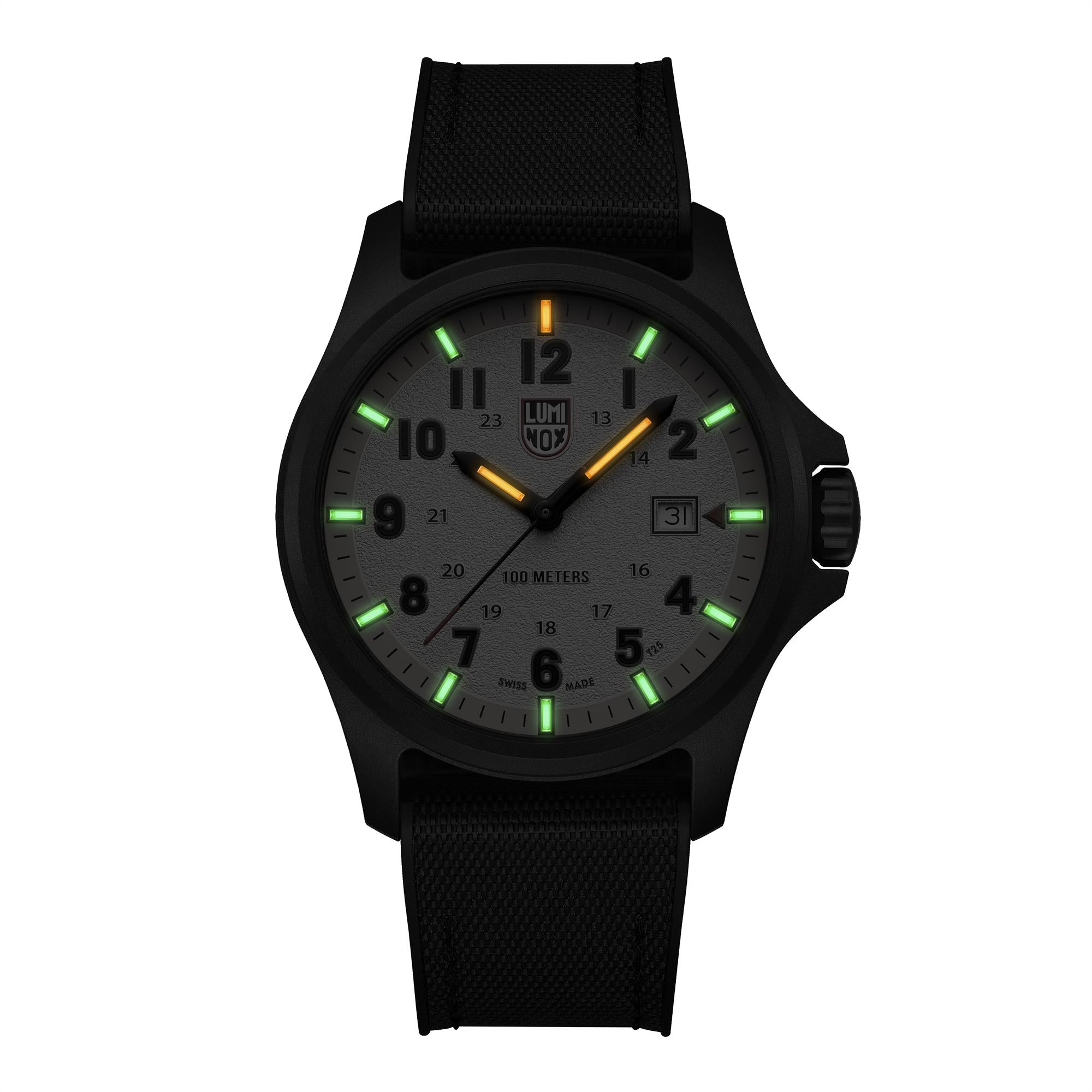 Luminox Atacama Field 43mm Graues Zifferblatt Textil Herren Quarz Uhr XL.1971.SET