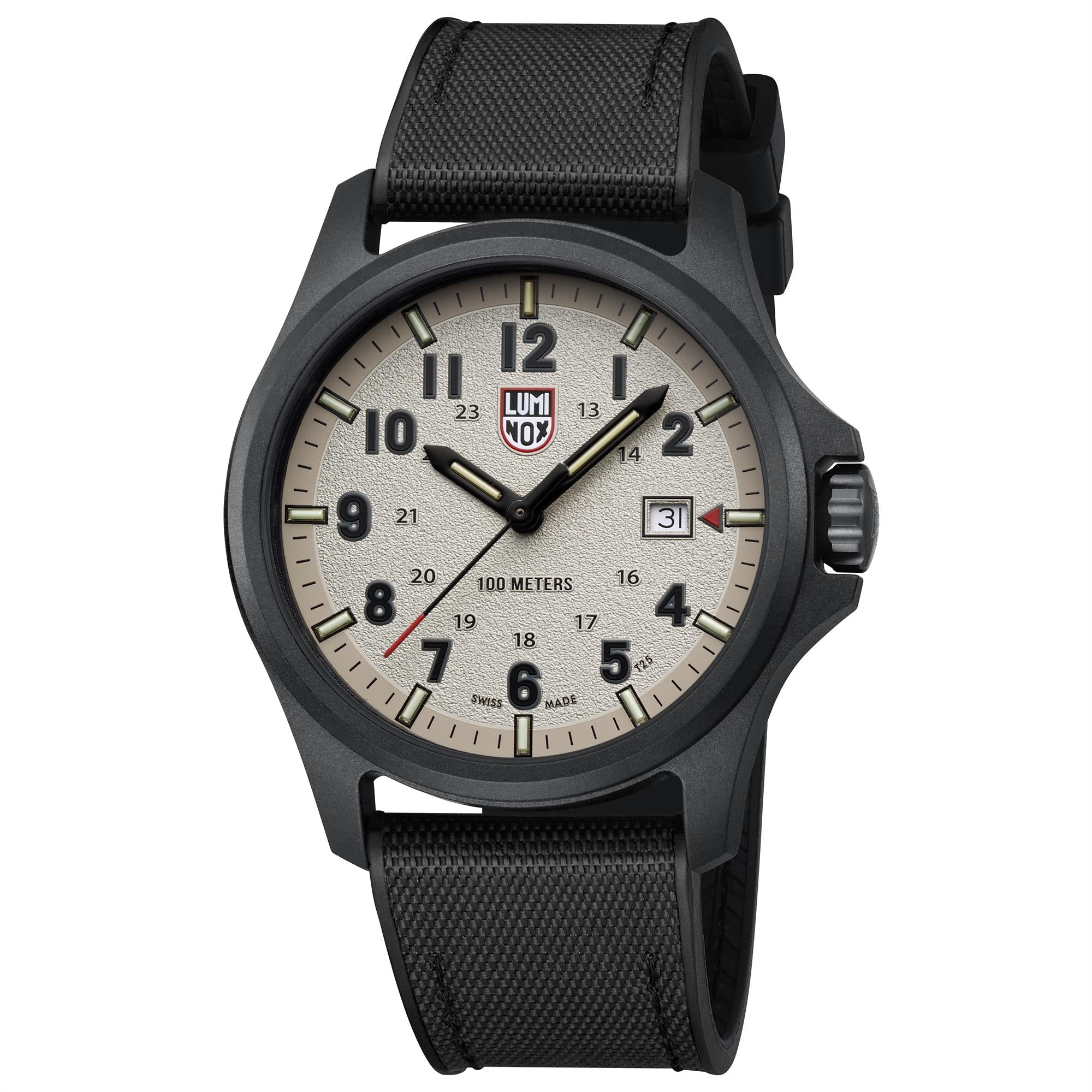Luminox Atacama Field 43mm Graues Zifferblatt Textil Herren Quarz Uhr XL.1971.SET