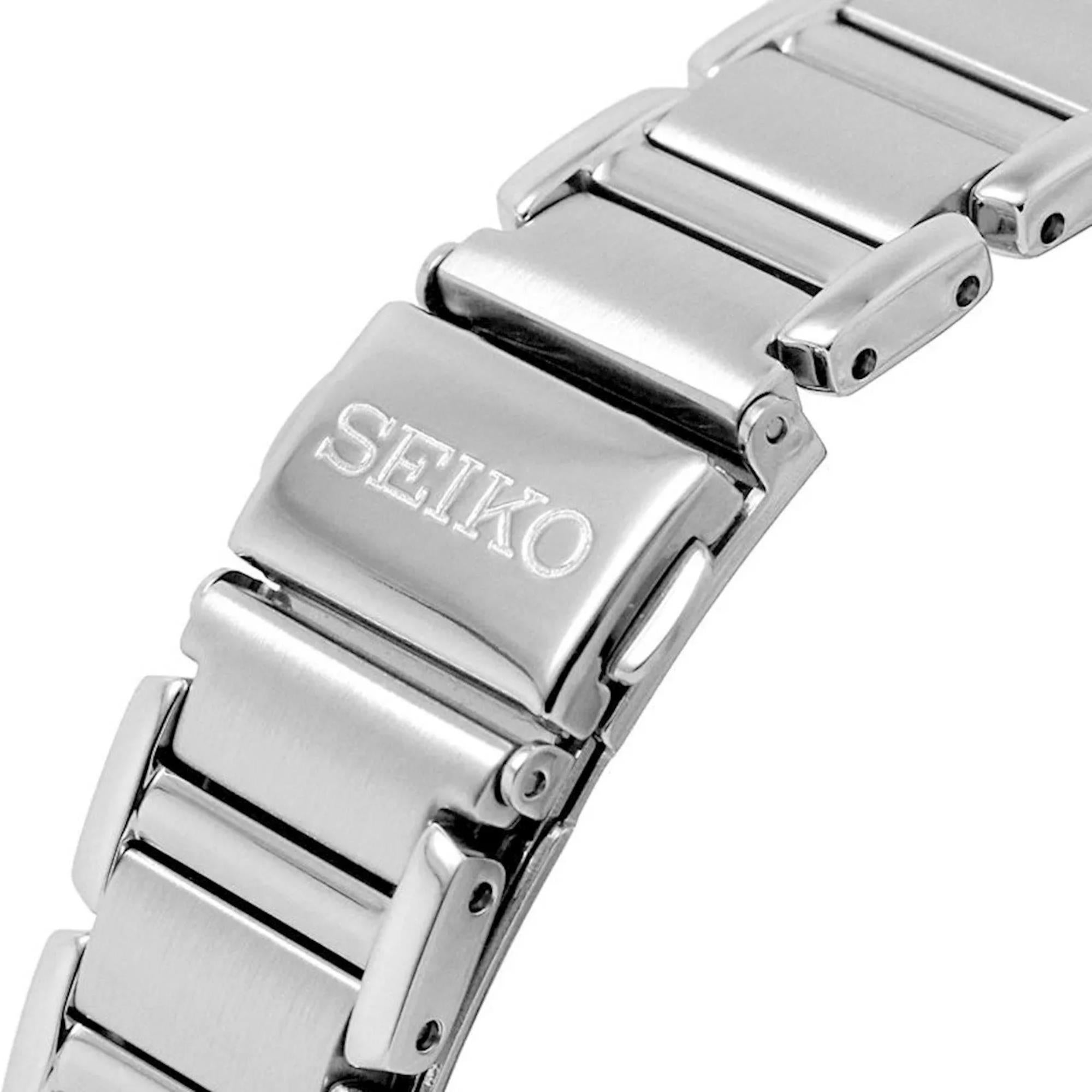 Seiko Conceptual Solar Weißes Perlmutt Zifferblatt Edelstahlarmband Damen Uhr SUP465P1