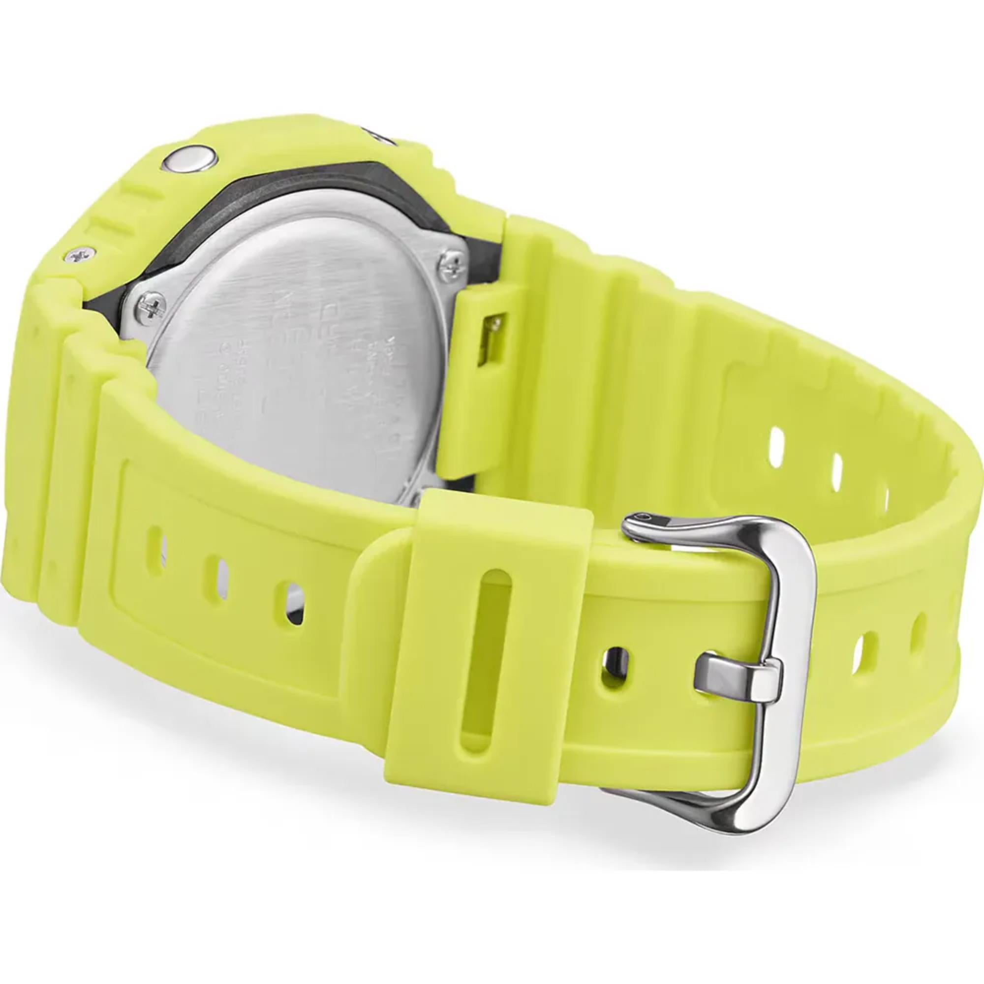 Casio G-Shock  2100 Series Analog-Digital Volt Yellow Dial Resin Strap Watch GA-2100-9A9ER