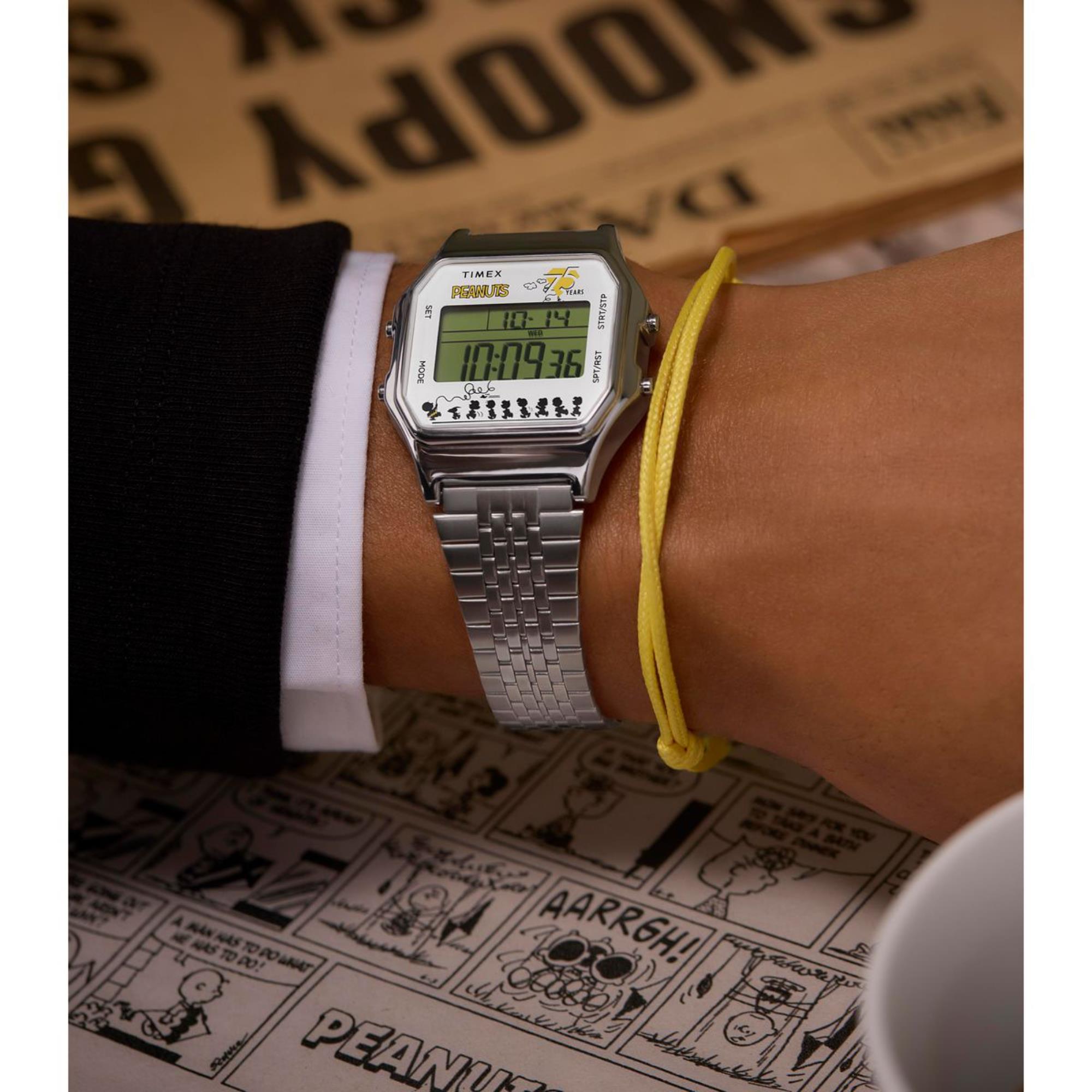 Timex Peanuts 34mm Digital Steel Quartz Watch TW2Y20000