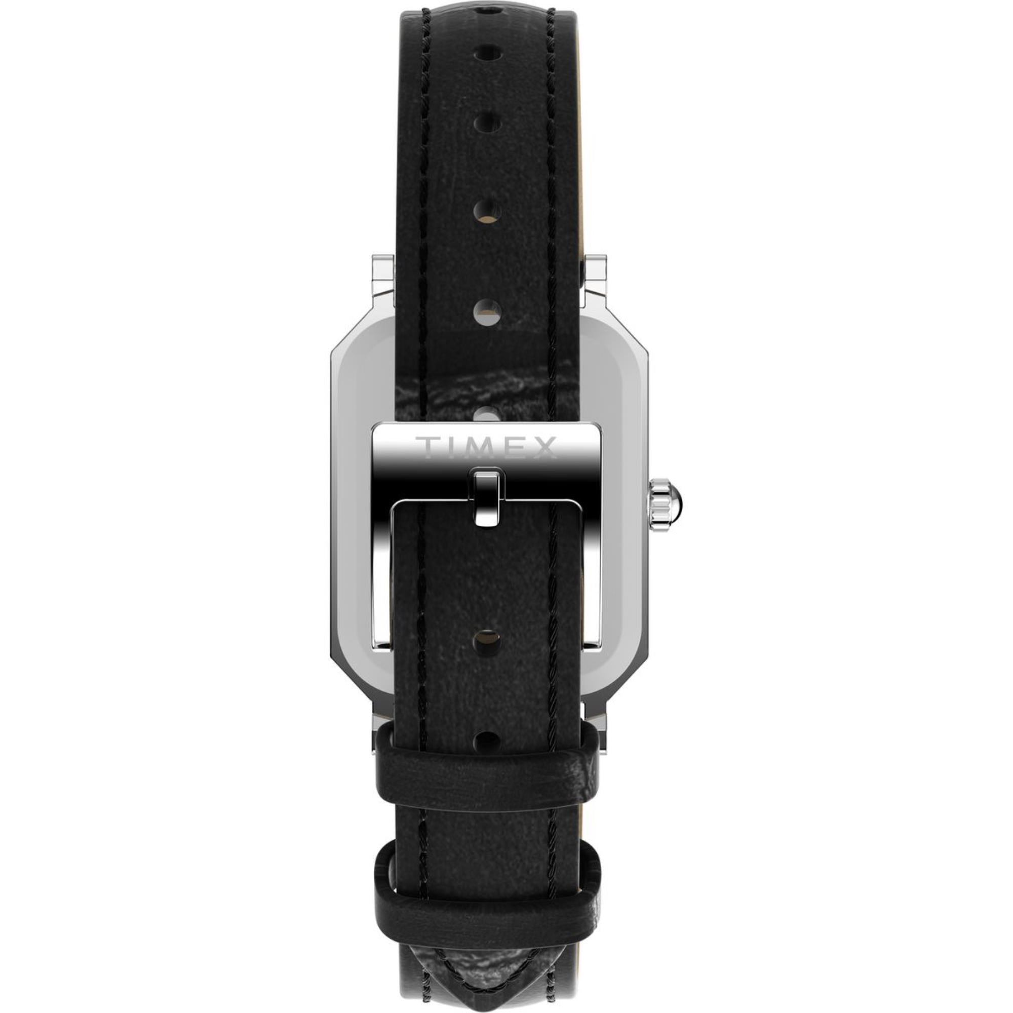 Timex Dress 21mm Weißes Zifferblatt Leder Damen Quarz Uhr TW2Y00800