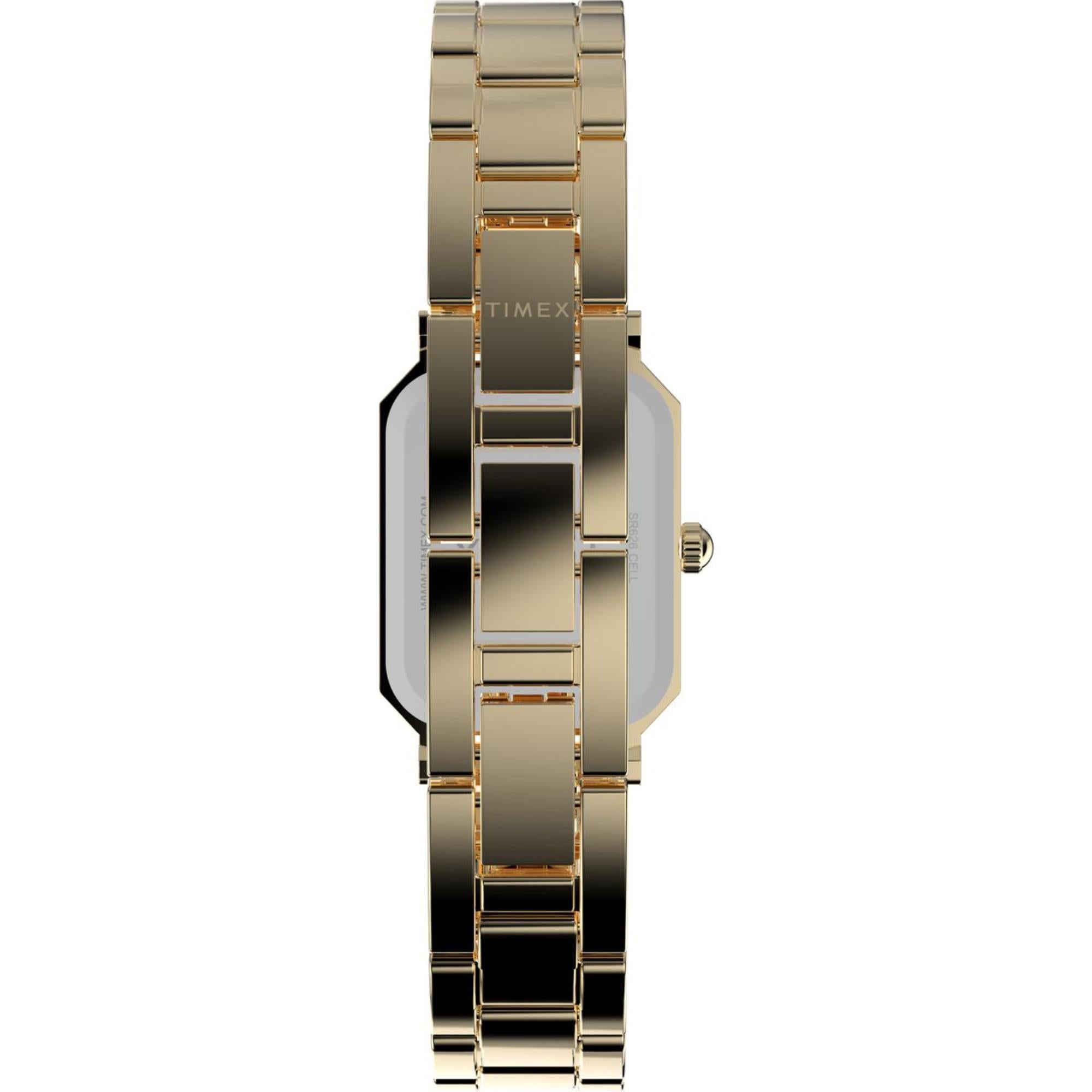 Timex Dress Weißes Zifferblatt Edelstahlarmband Damen Uhr TW2Y01200