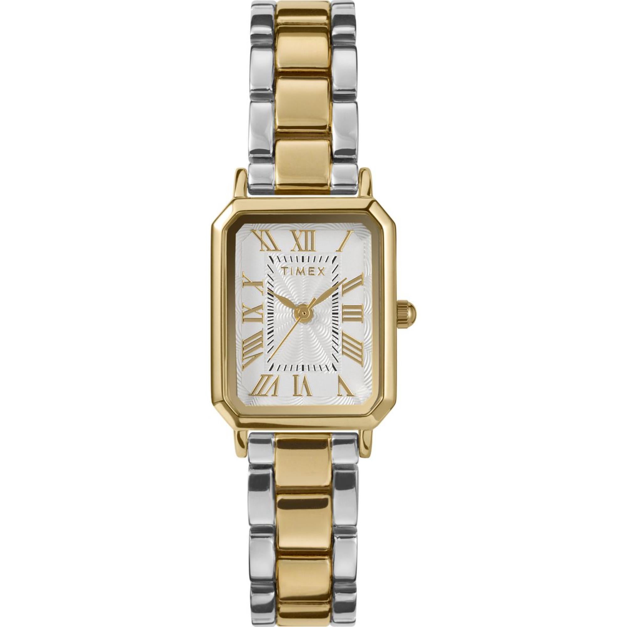 Timex Dress 21mm Weißes Zifferblatt Edelstahl Damen Quarz Uhr TW2Y01300