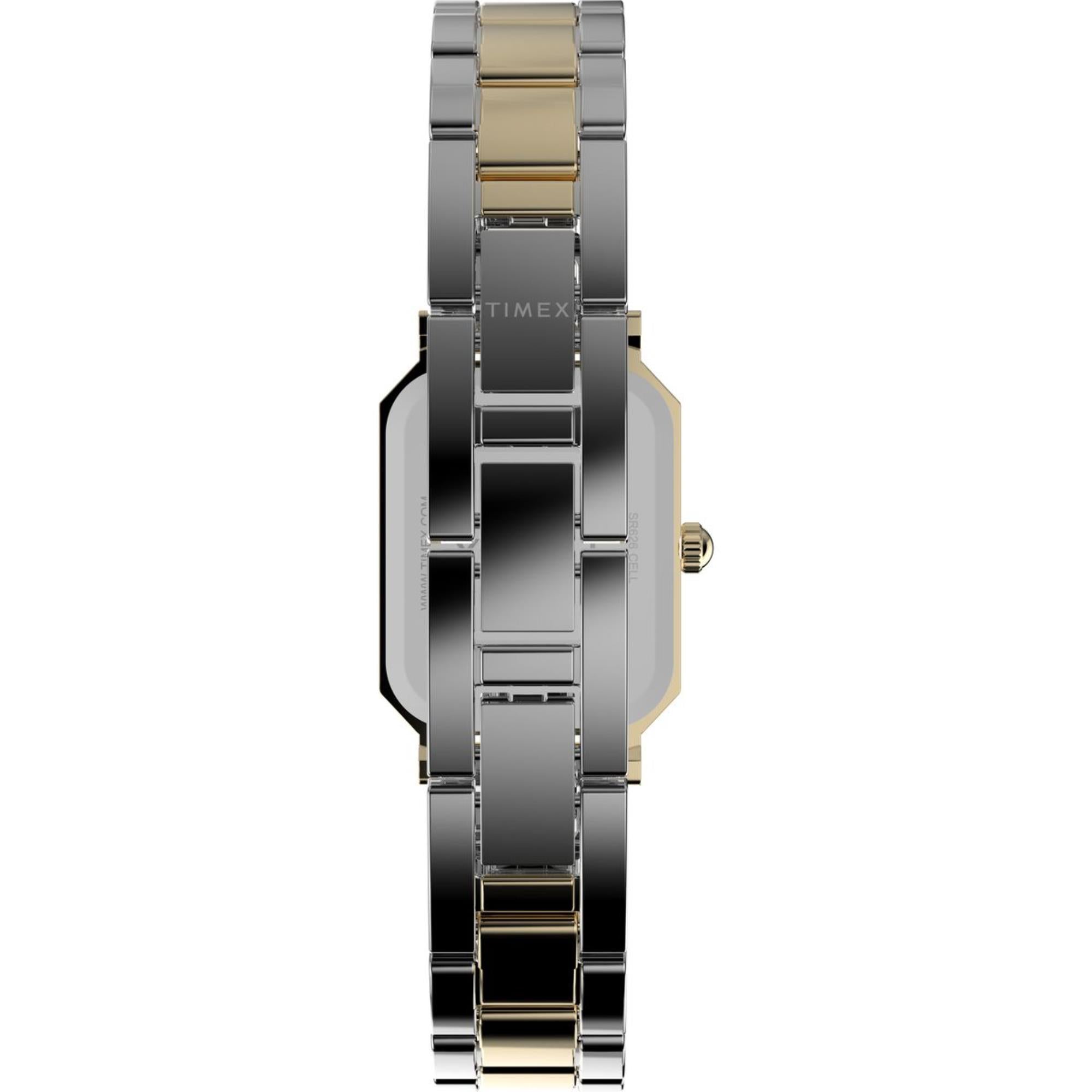 Timex Dress 21mm White Dial Steel Ladies Quartz Watch TW2Y01300