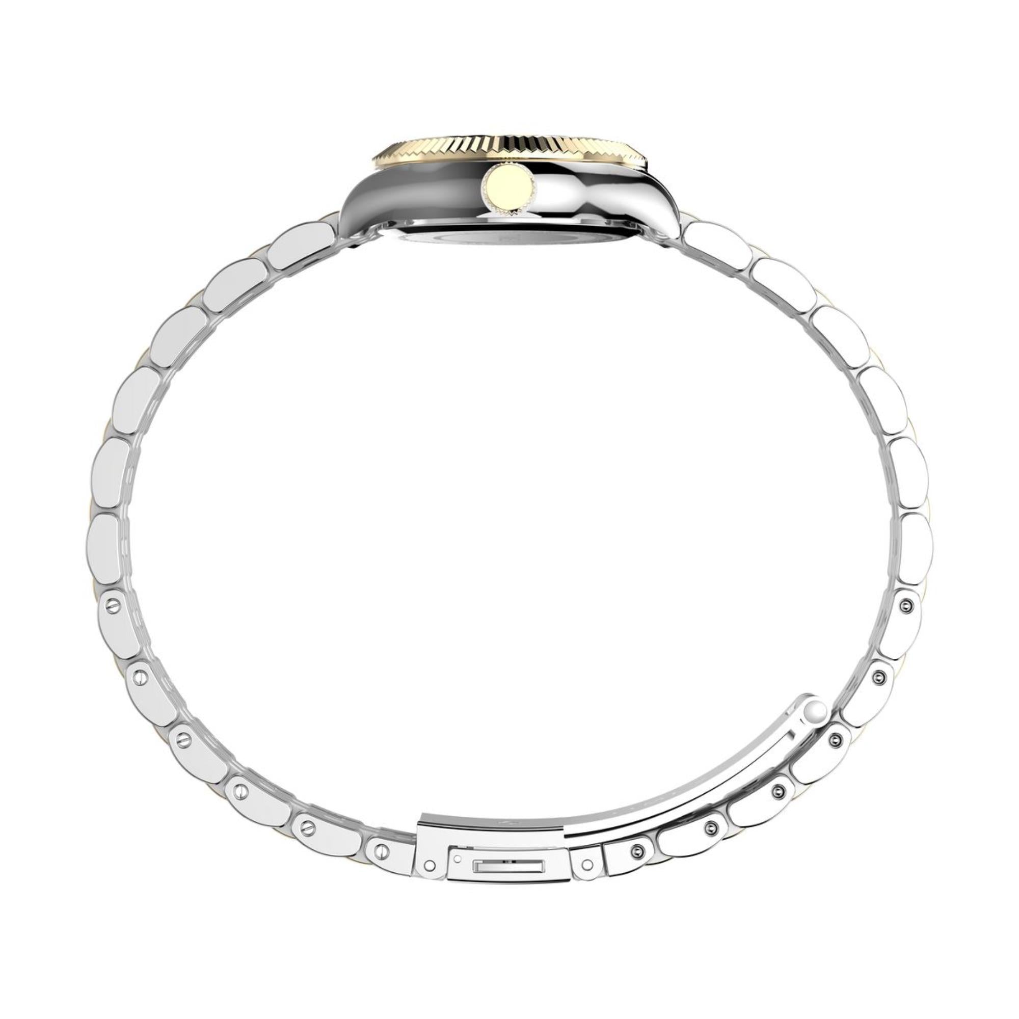 Timex Legacy 25mm Champagne Dial Steel Ladies Quartz Watch TW2W90900