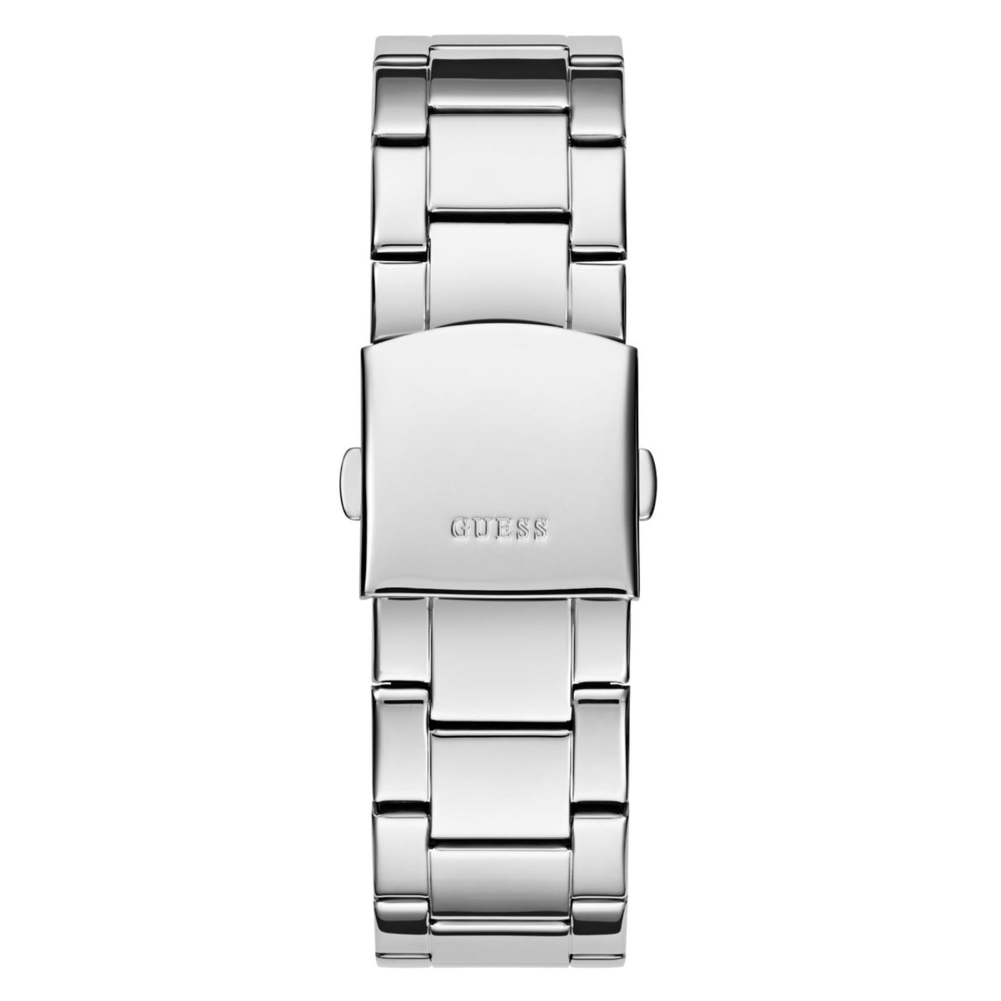 Guess Walker schwarzes Zifferblatt Edelstahlarmband Herren Uhr GW0900G1
