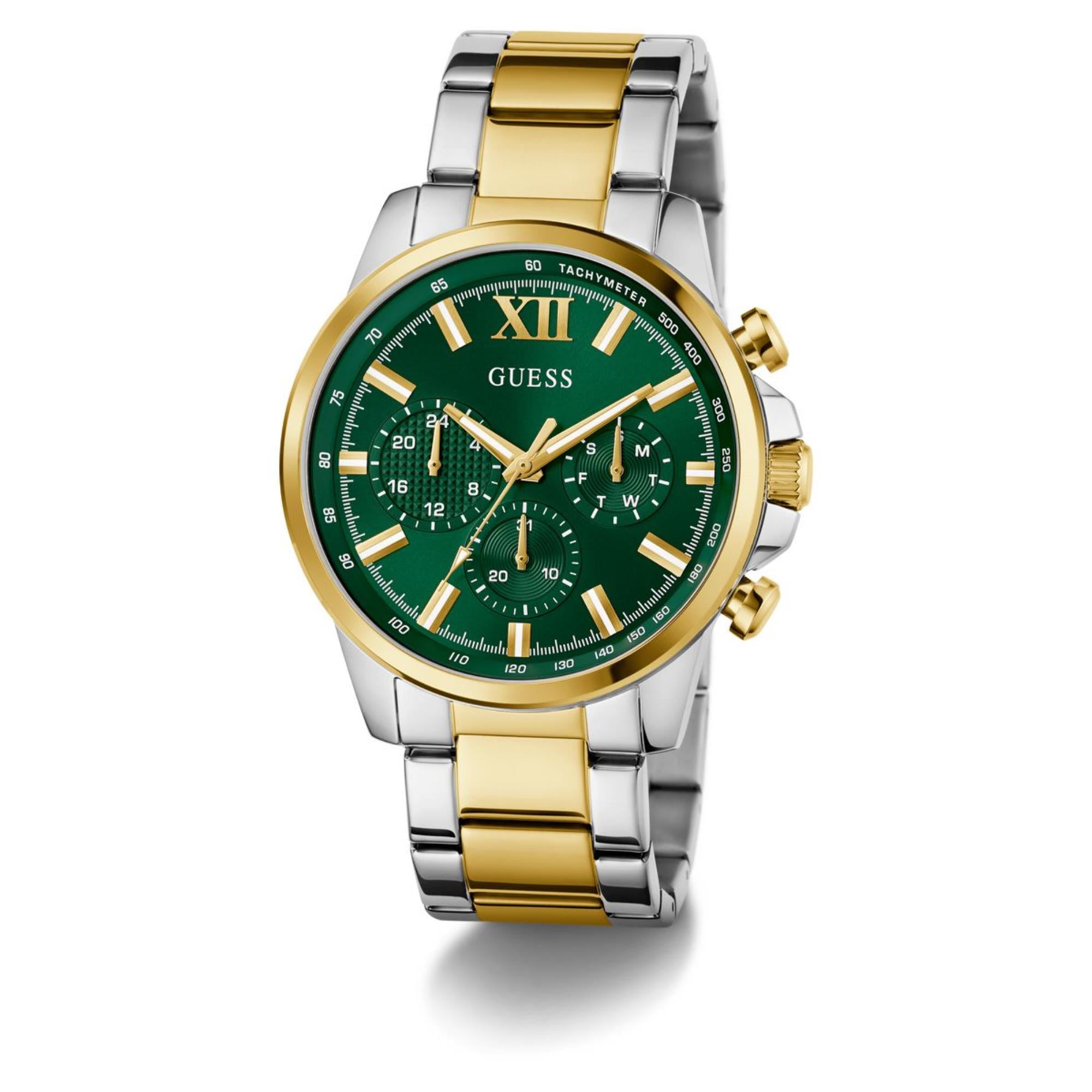 Guess Walker Green Dial Stainless Steel Strap Men's Watch GW0900G5