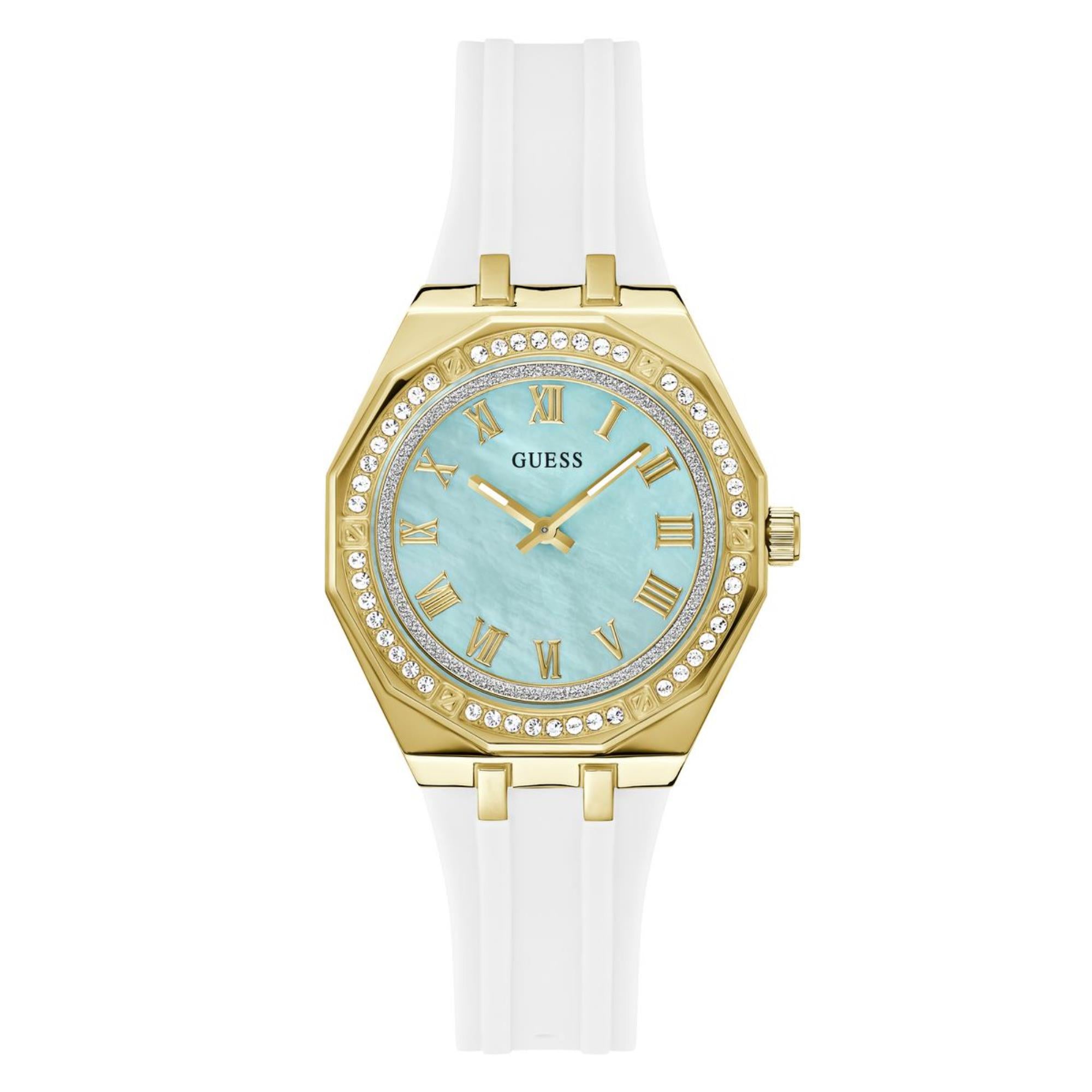 Guess Desire grünes Zifferblatt Silikonarmband Damen Uhr GW0872L1