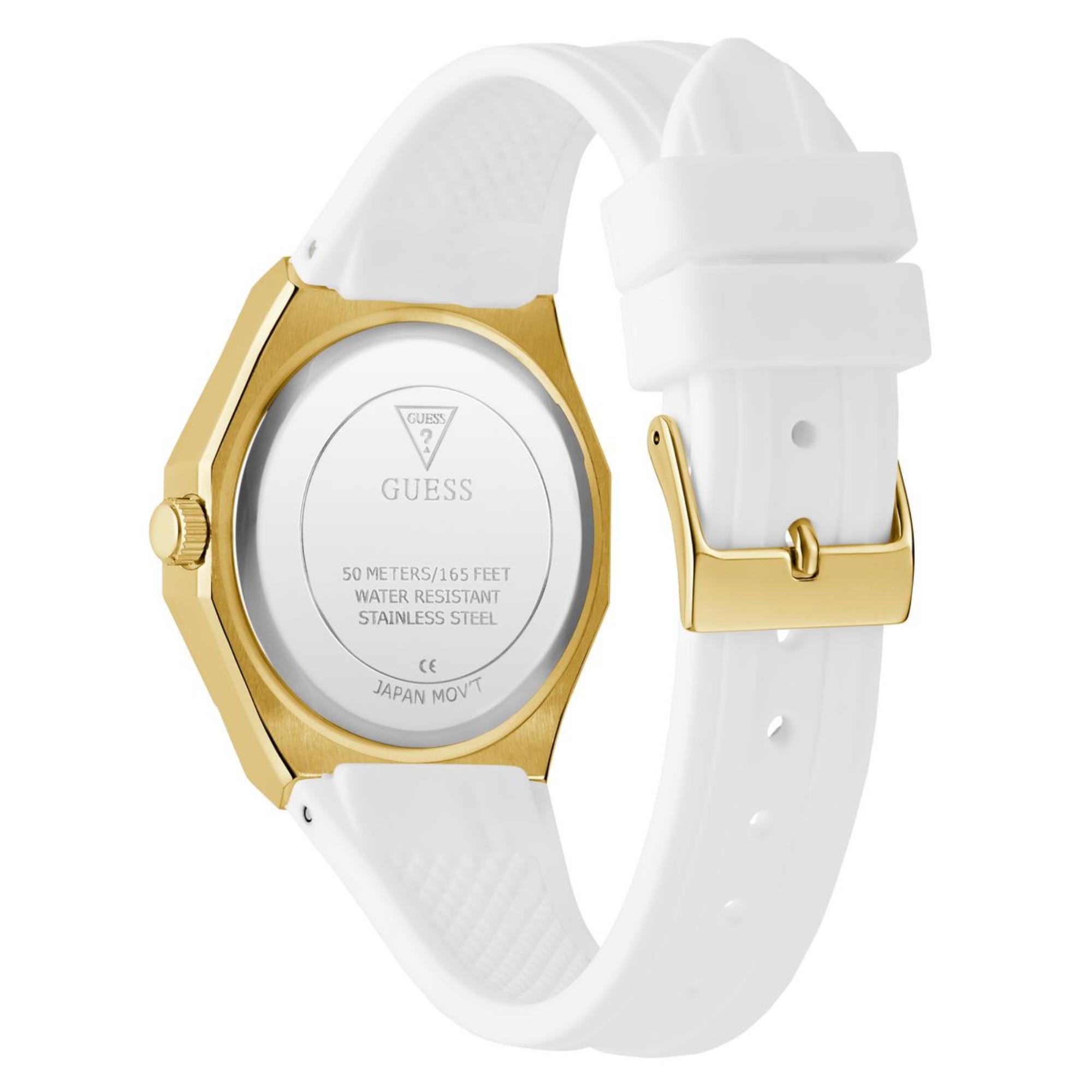 Guess Desire grünes Zifferblatt Silikonarmband Damen Uhr GW0872L1