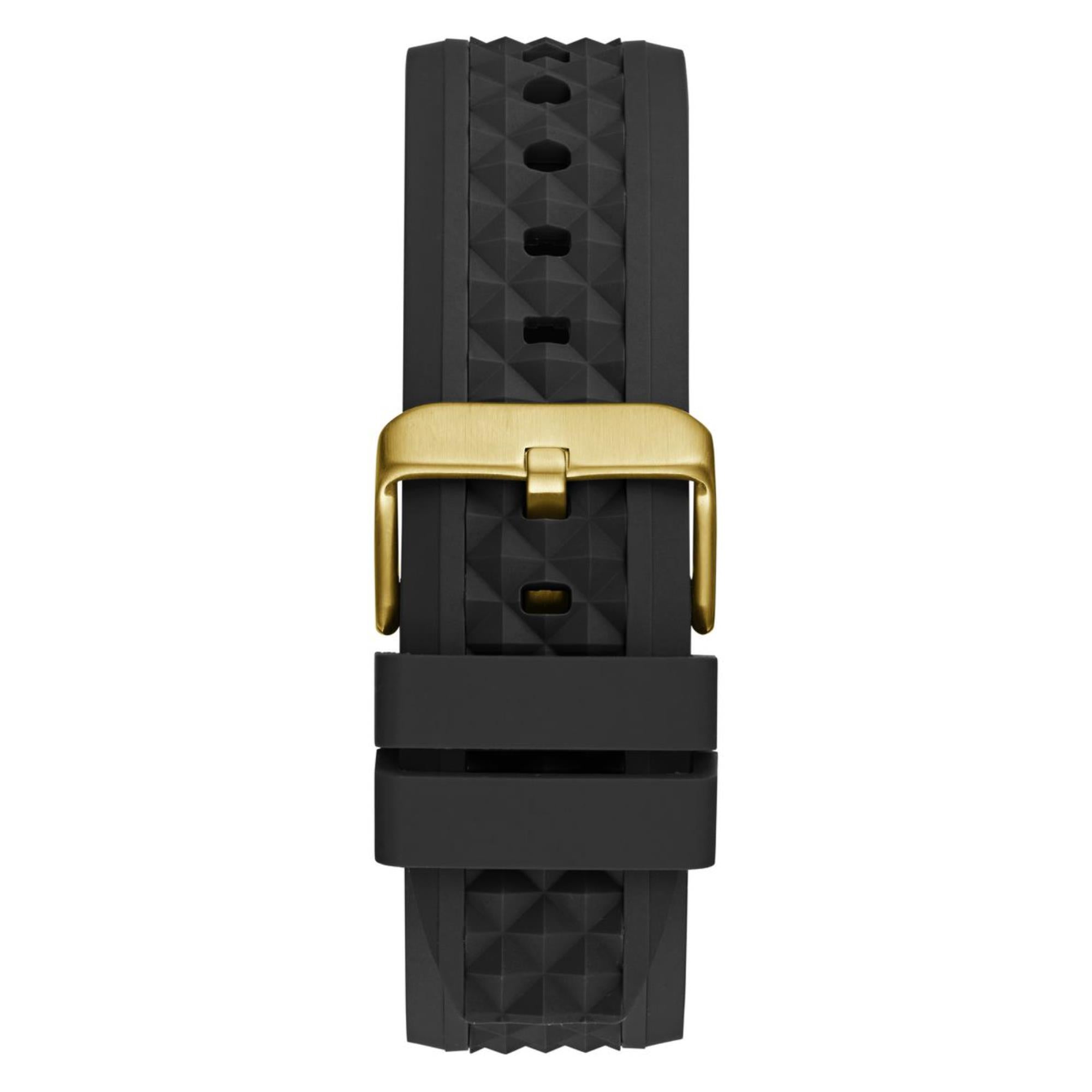 Guess Resistance Schwarzes Zifferblatt Silikonarmband Herren Uhr GW0729G2