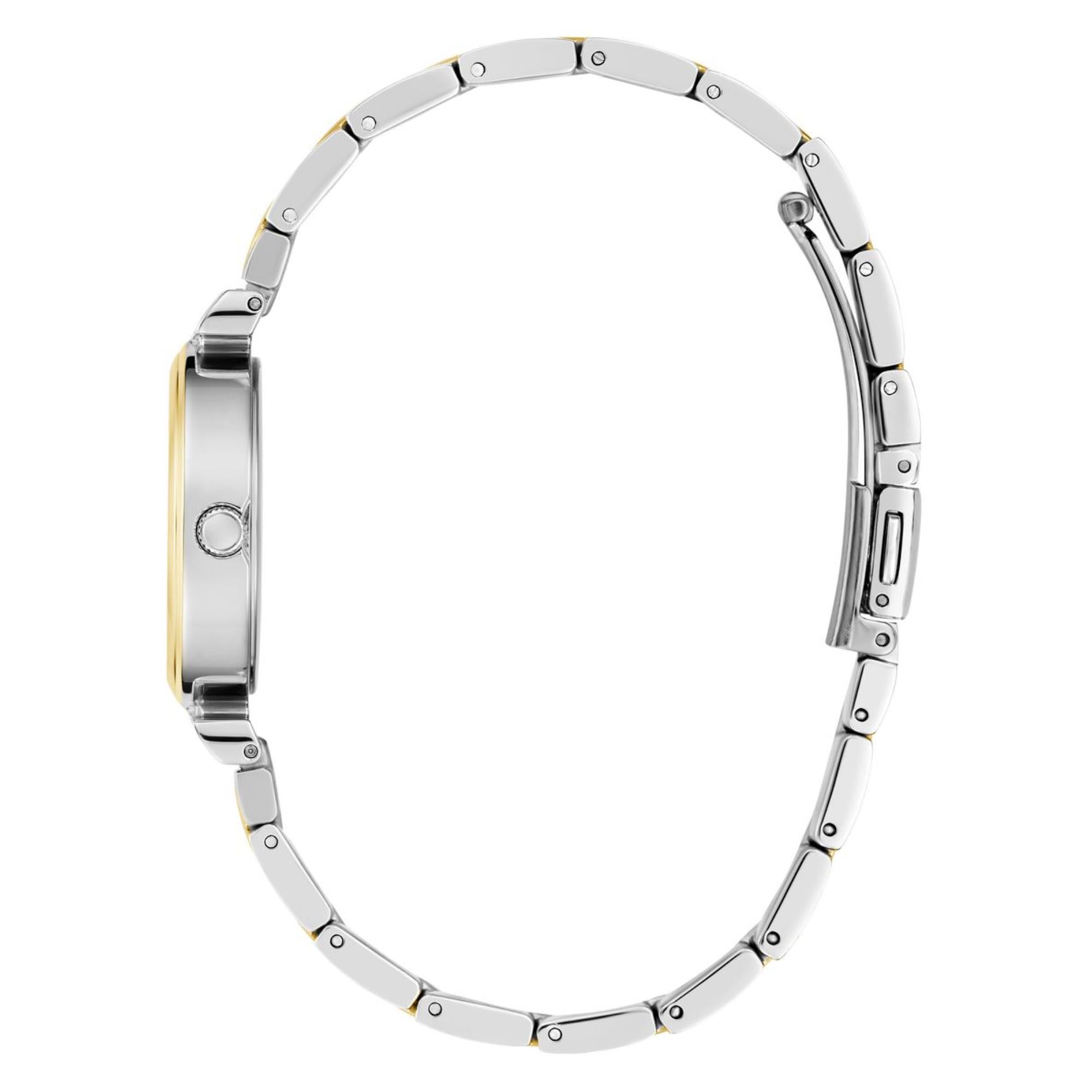 Guess Array Silbernes Zifferblatt Edelstahlarmband Damen Uhr GW0762L5