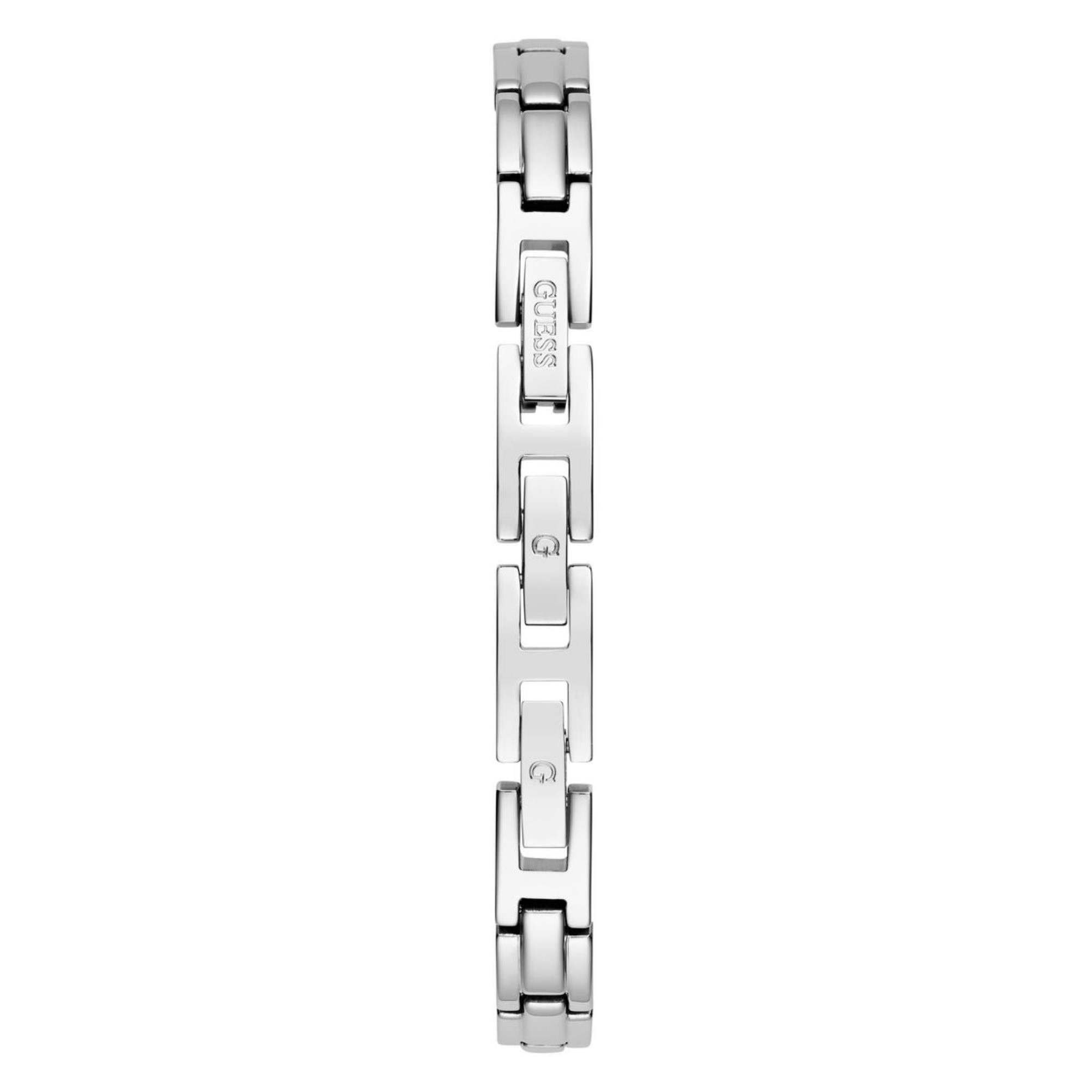 Guess Chloe Silbernes Zifferblatt Edelstahlarmband Damen Uhr GW0756L1