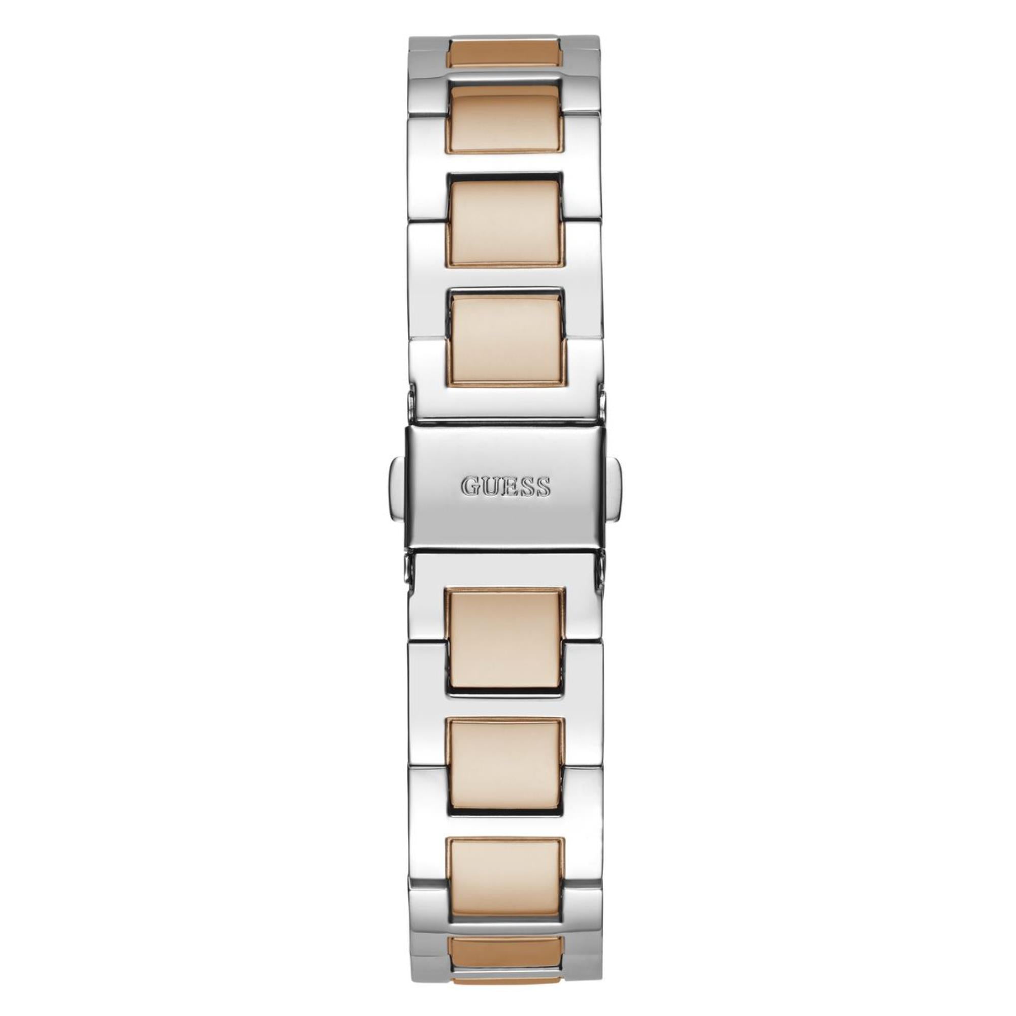 Guess Dawn Weißes Zifferblatt Edelstahlarmband Damen Uhr GW0404L3