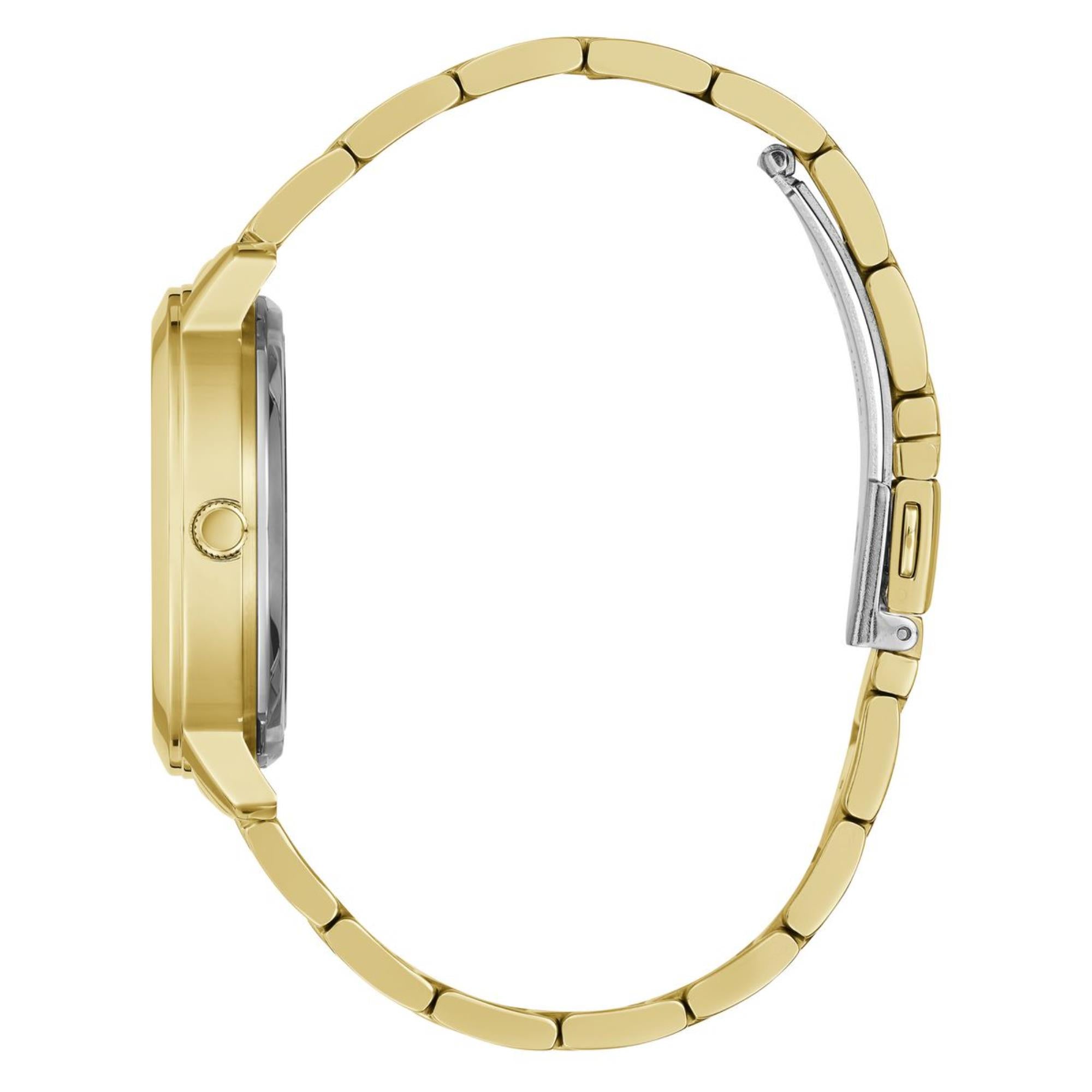 Guess Quatro Clear Gold Dial Stainless Steel Strap Women's Watch GW0300L2