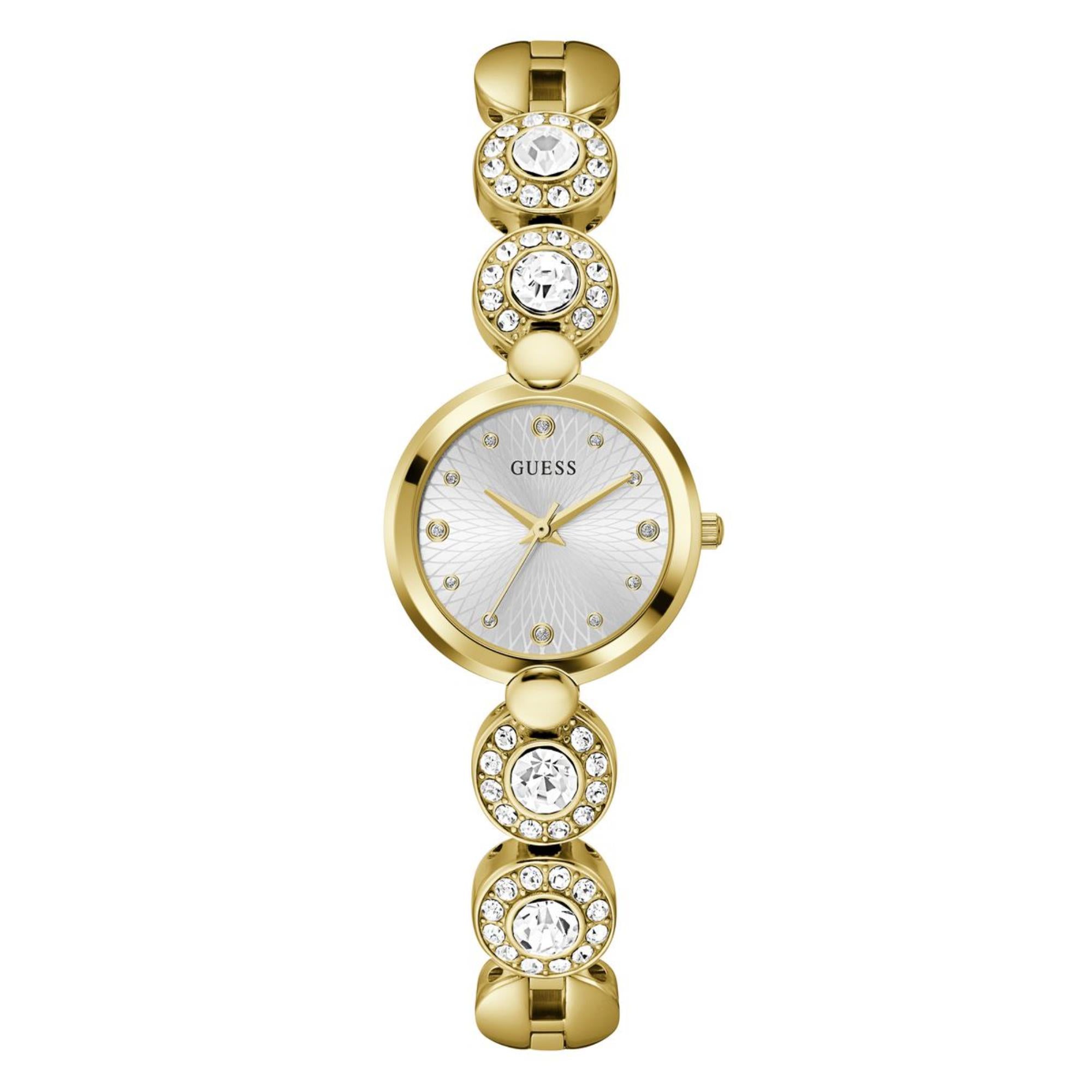 Guess Stardom Silber Zifferblatt Edelstahlarmband Damenuhr GW0757L2