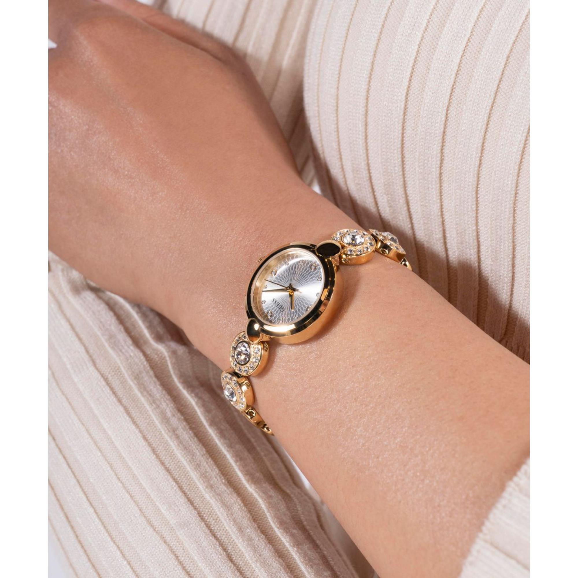 Guess Stardom Silber Zifferblatt Edelstahlarmband Damenuhr GW0757L2