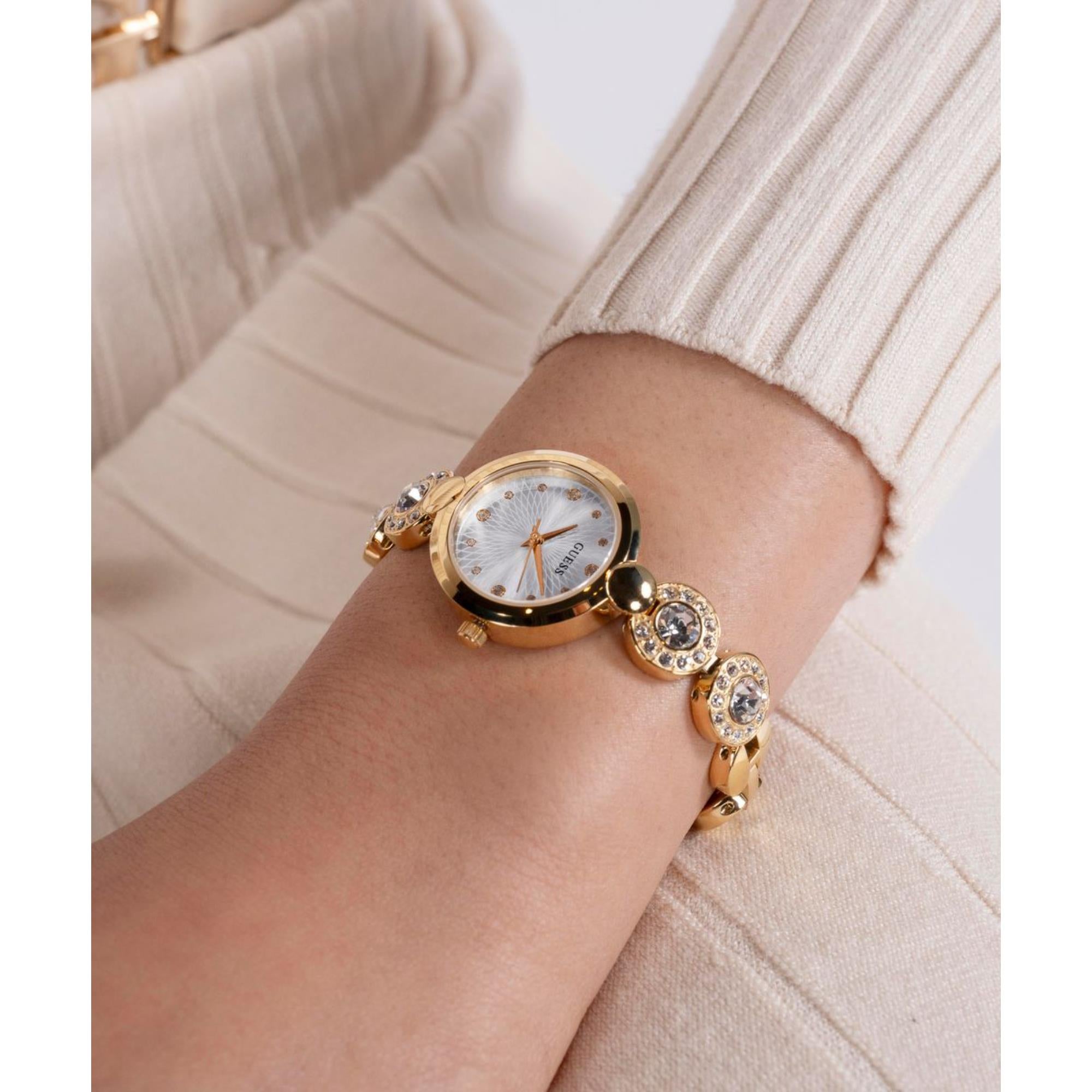 Guess Stardom Silber Zifferblatt Edelstahlarmband Damenuhr GW0757L2