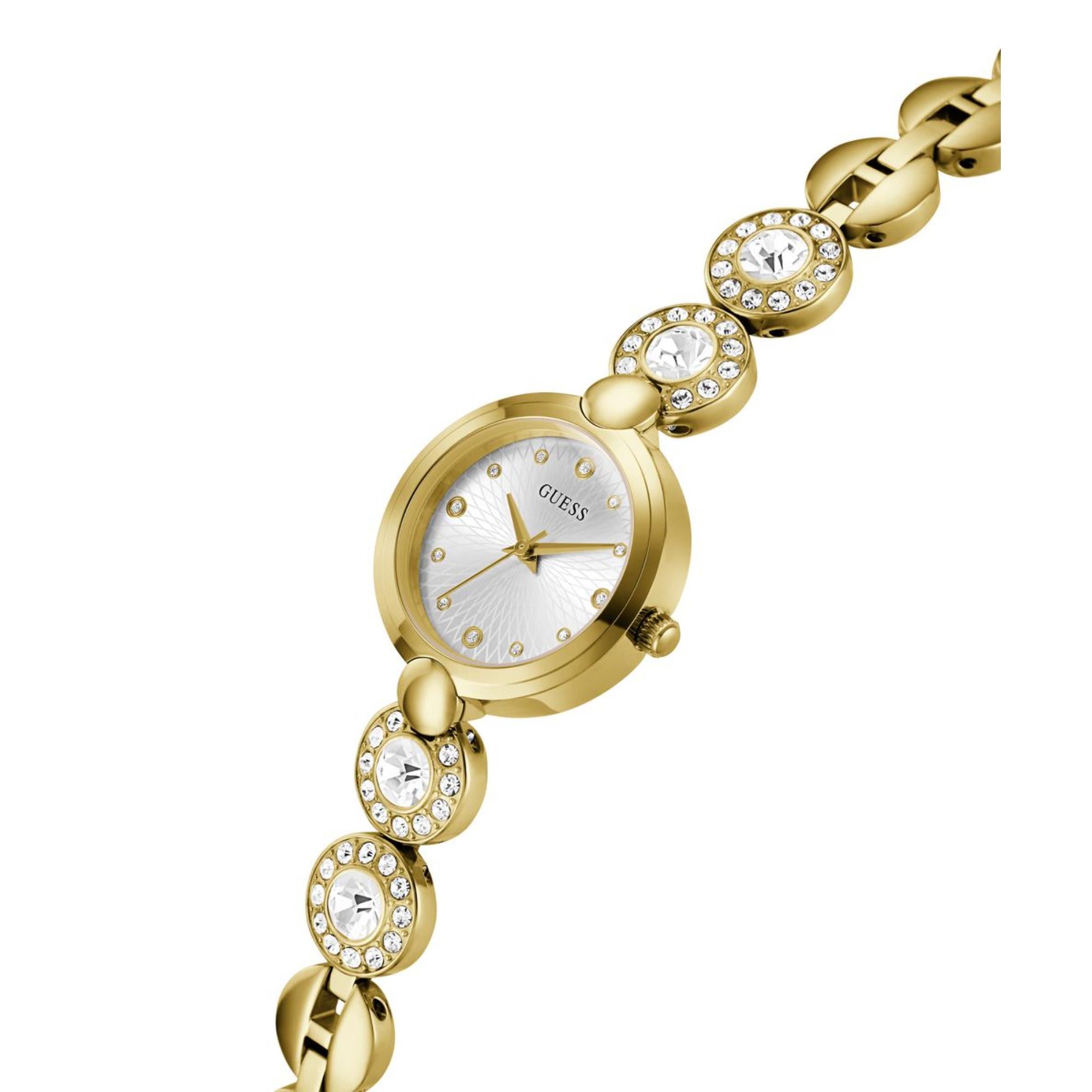 Guess Stardom Silber Zifferblatt Edelstahlarmband Damenuhr GW0757L2