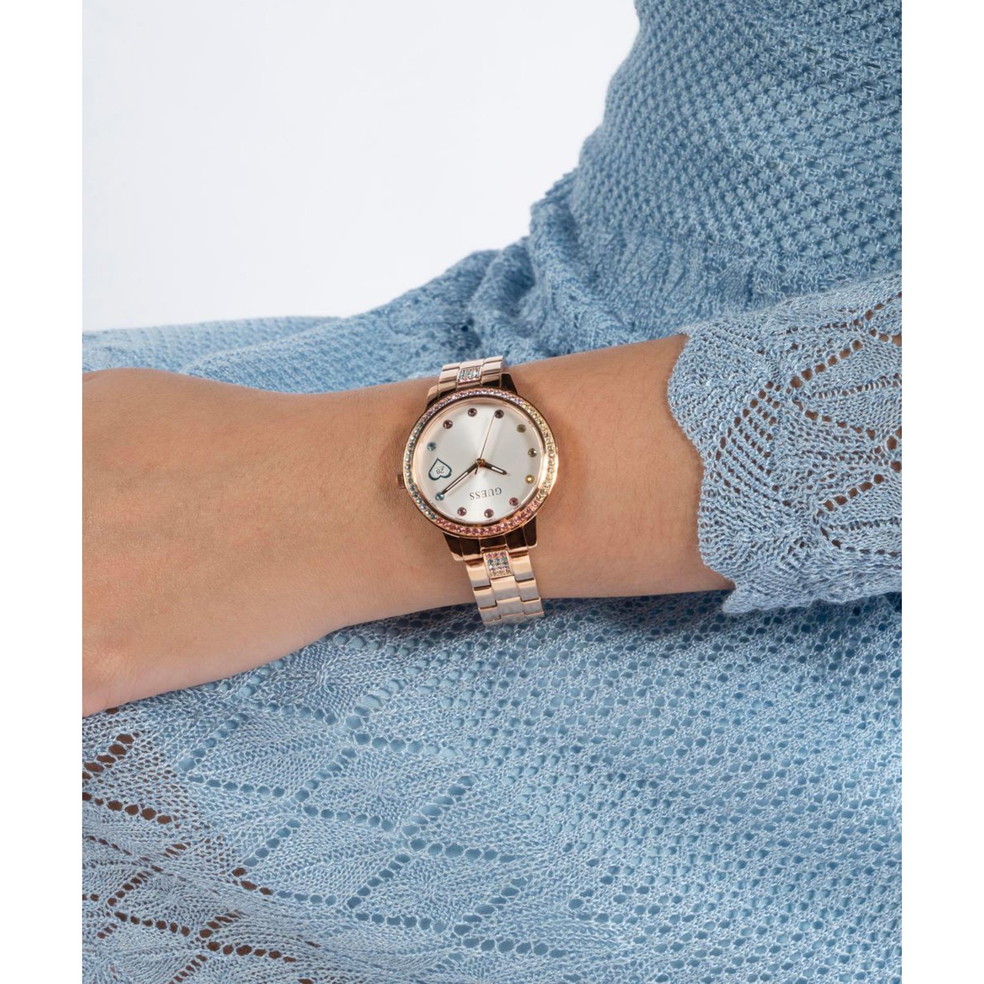 Guess Three of Hearts Quartz White Dial Women's Watch GW0657L3