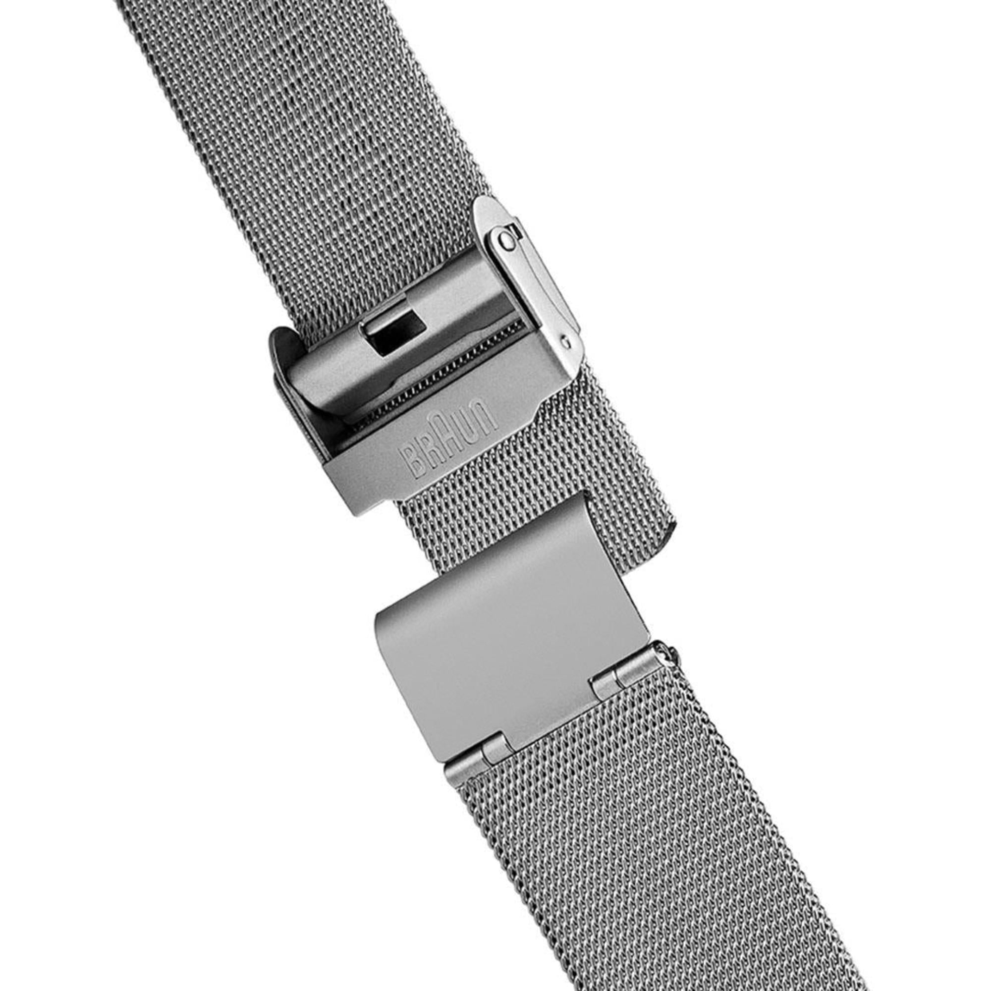 Braun Classic Schwarzes Zifferblatt Stahl-Mesh-Armband Herrenuhr BN0021BKSLMHG