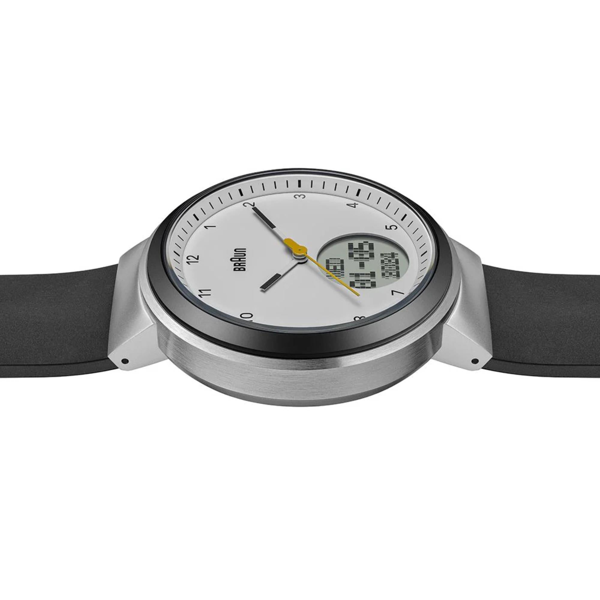 Braun Step Watch White Dial Silicone Strap Watch BN0299PWHBKG