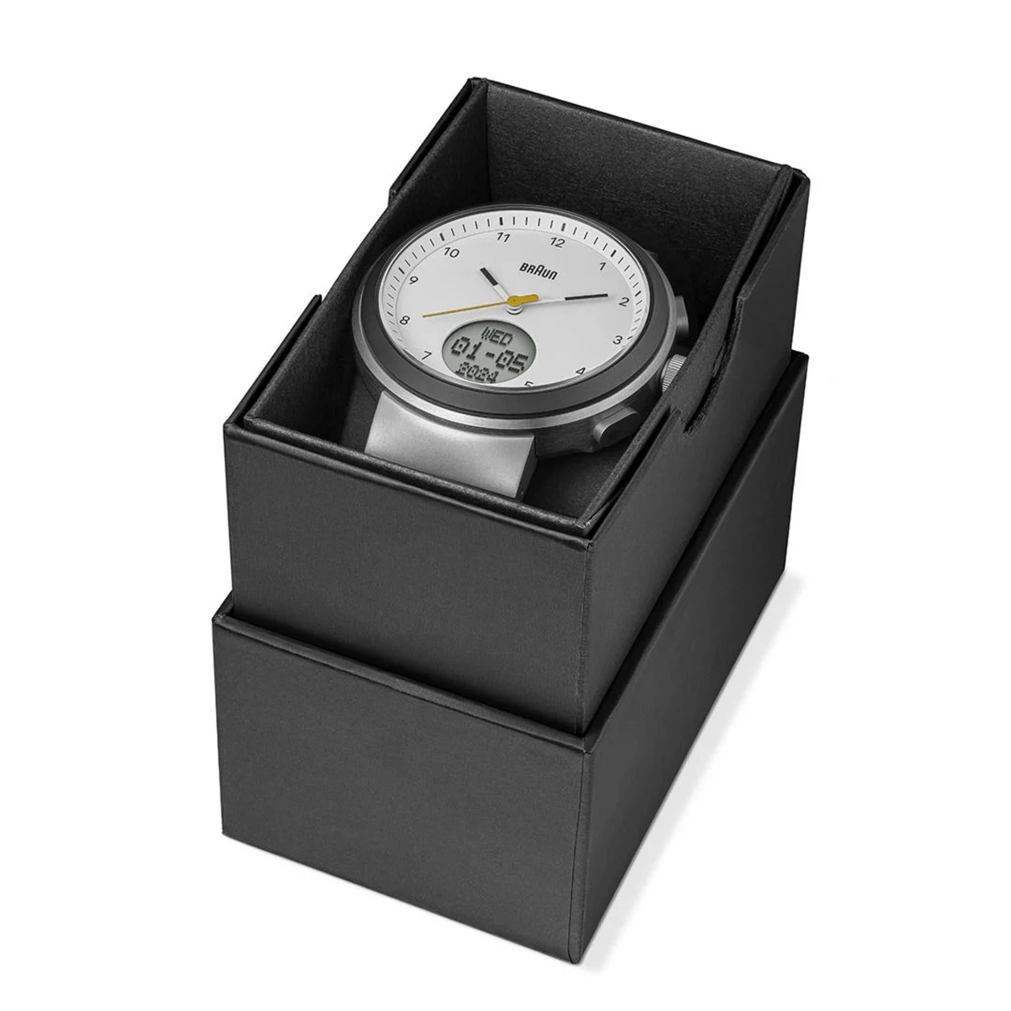 Braun Step Watch White Dial Silicone Strap Watch BN0299PWHBKG