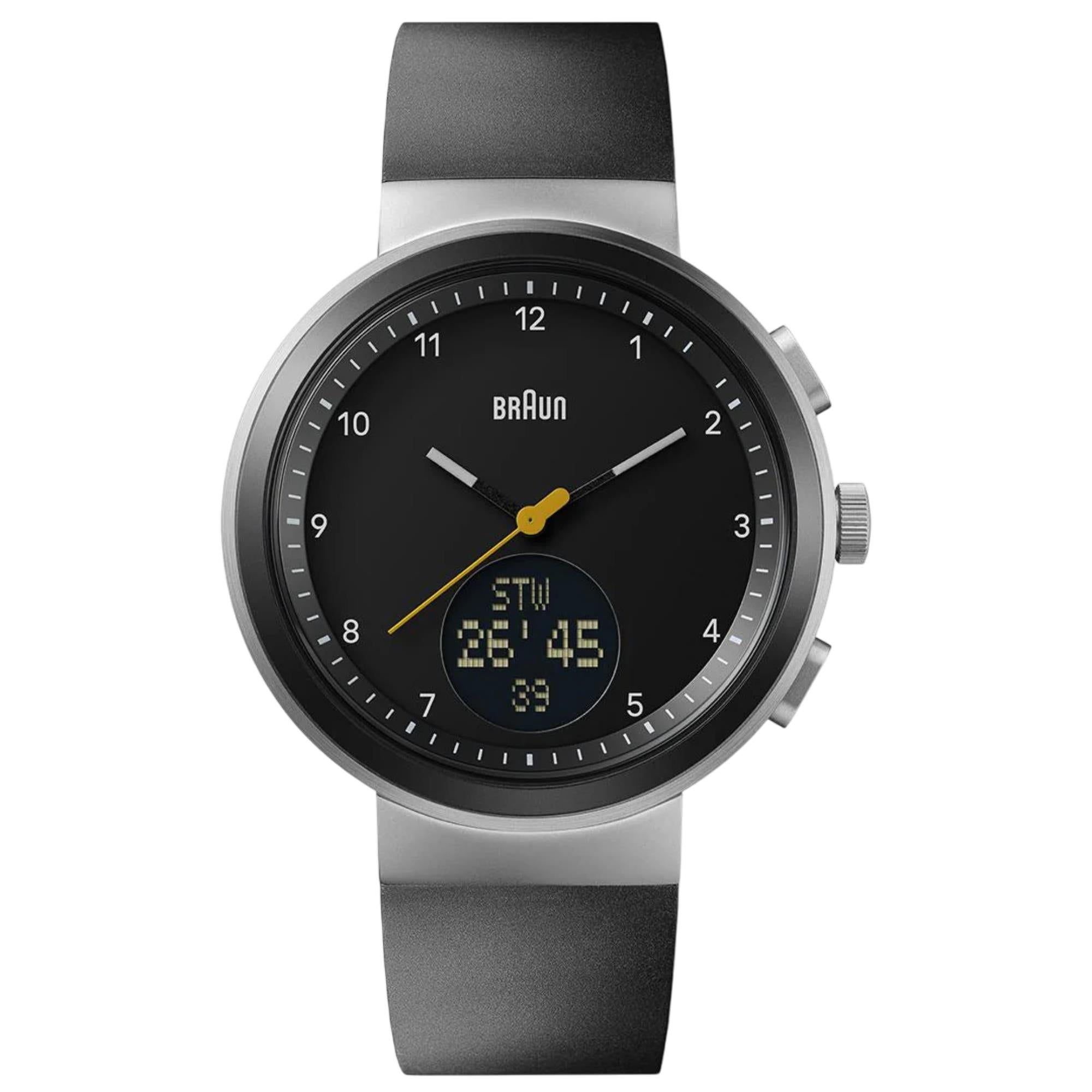 Braun Step Watch Black Dial Silicone Strap Watch BN0299NBKBKG