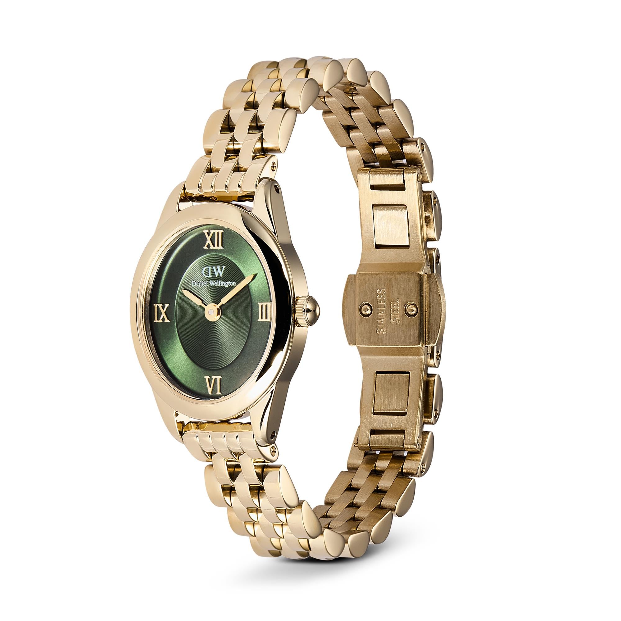 Daniel Wellington Ophelia 22mm Grünes Zifferblatt Stahl Damen Quarz Uhr DW00100804